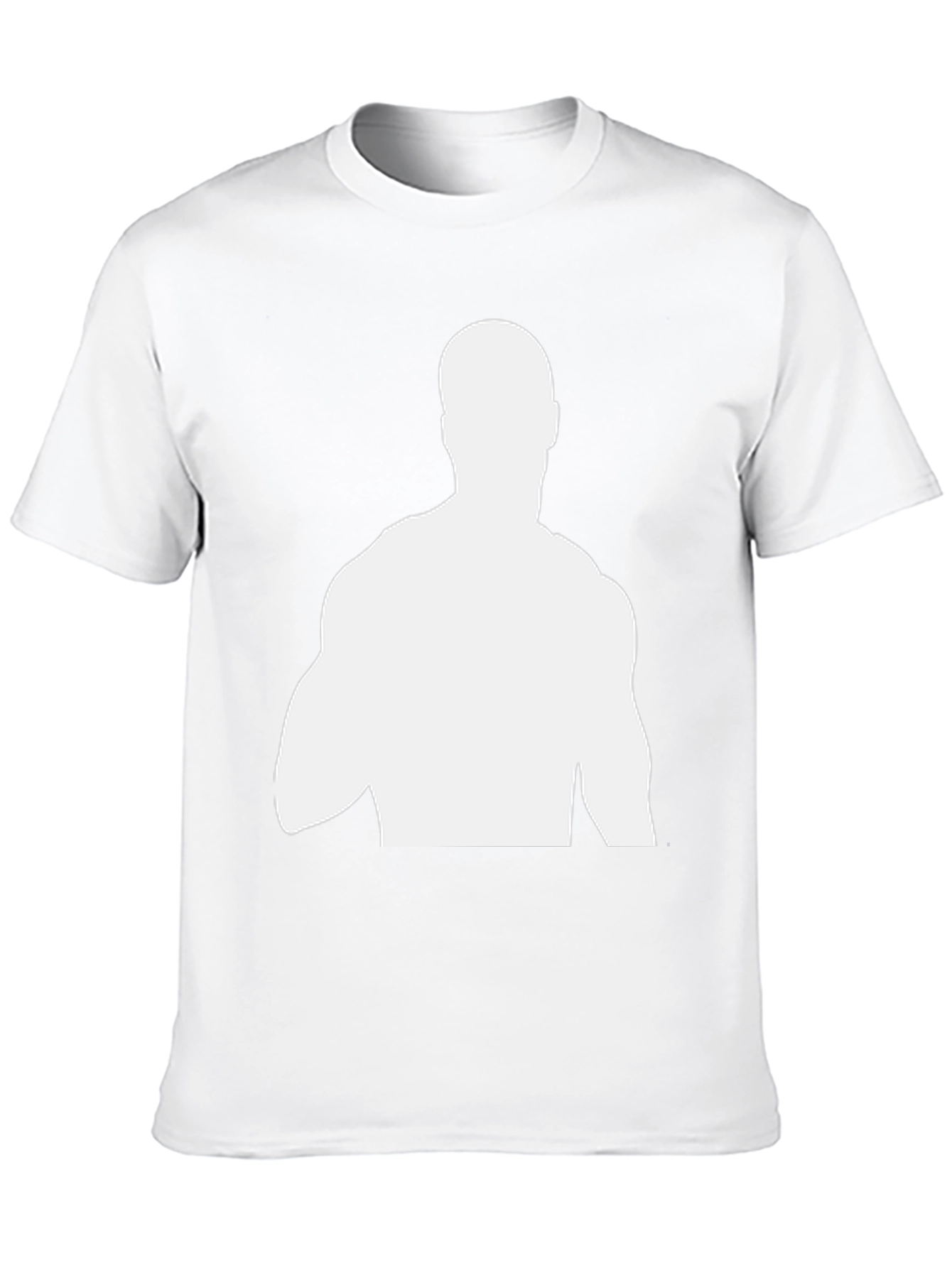 Silhouette Graphic Tee - Black Cotton Blend Casual Shirt