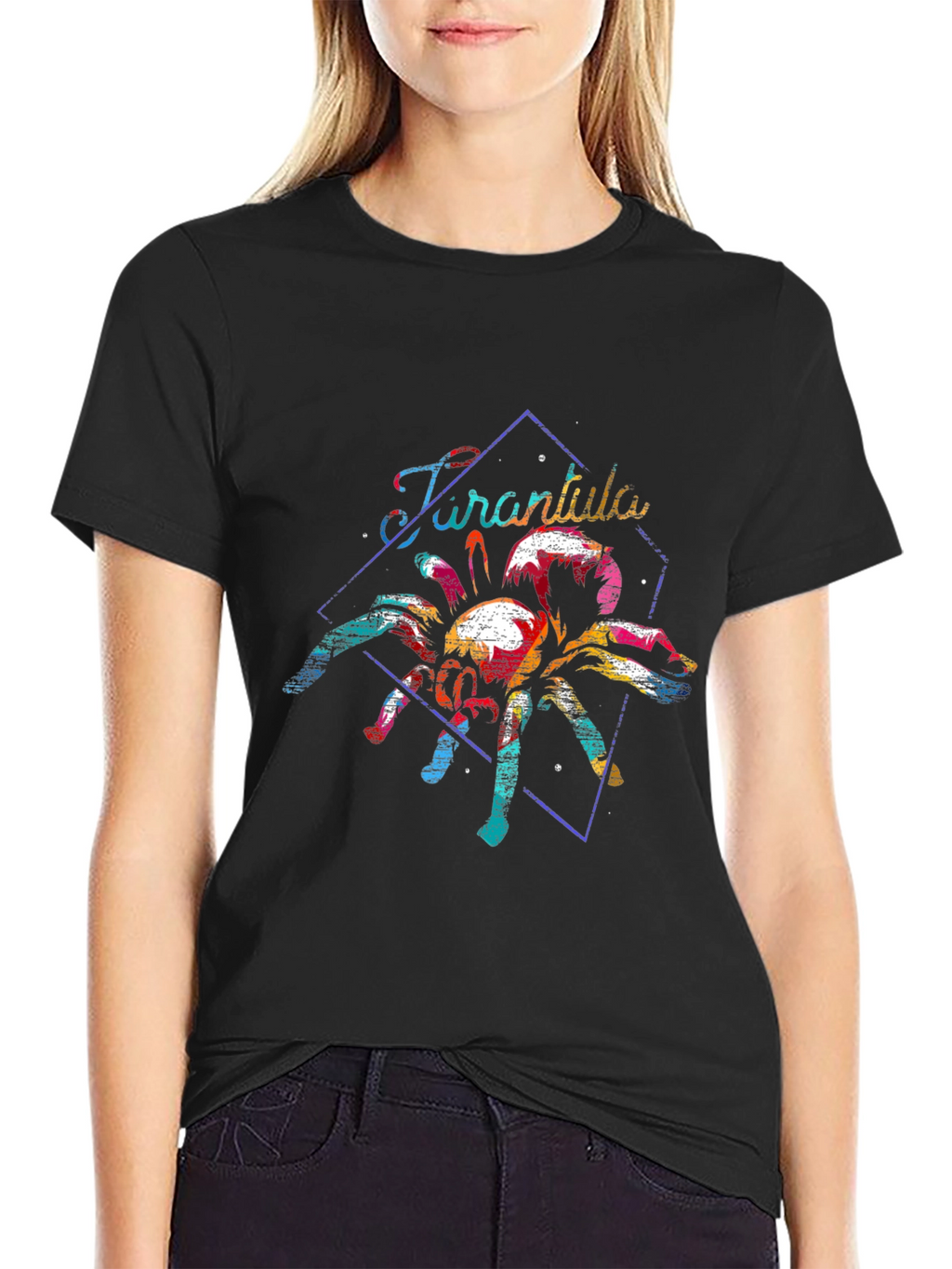 Tarantula Graphic Print Tee - Retro Spider T-Shirt