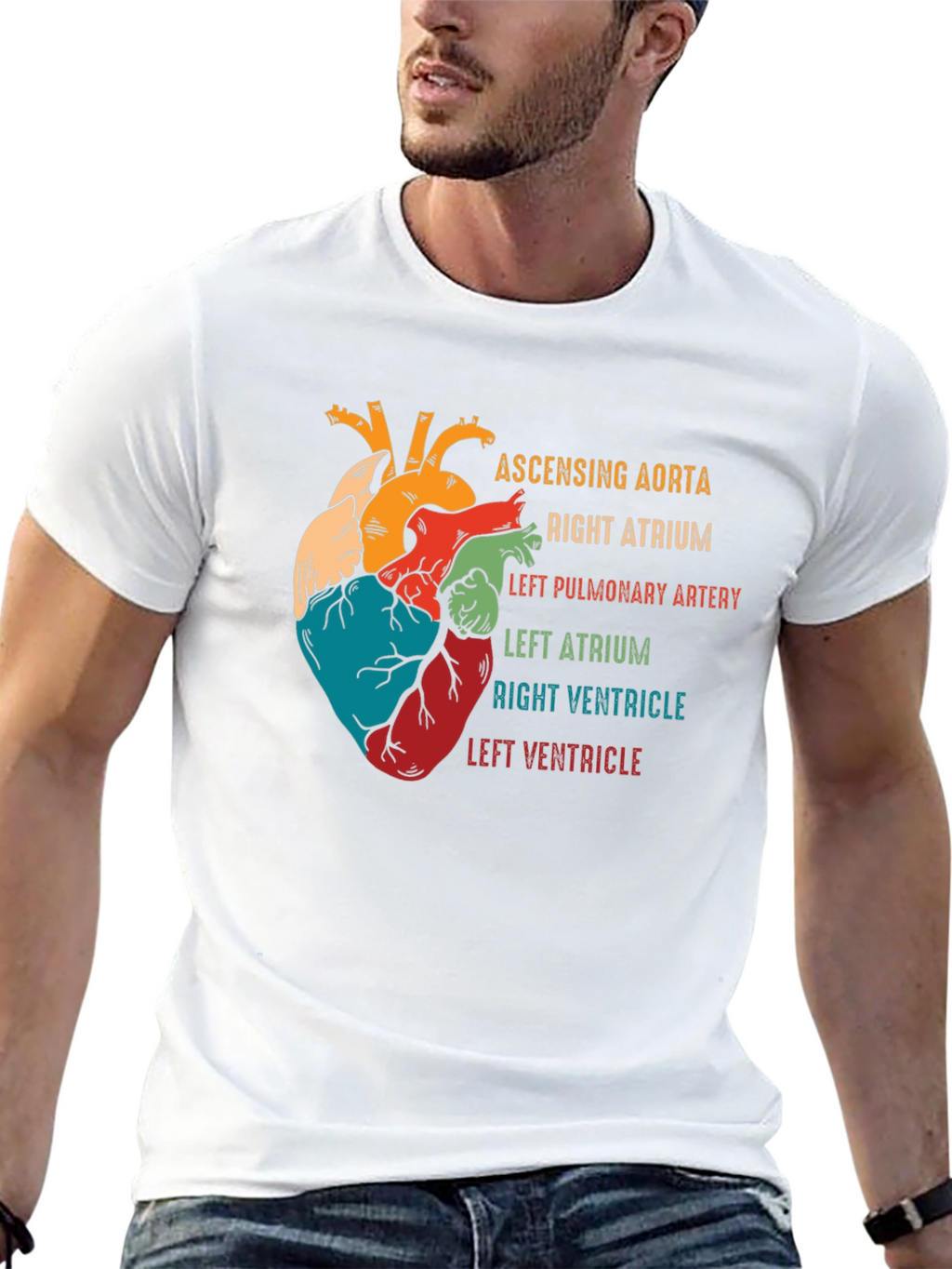 Anatomical Heart T-Shirt - Human Anatomy Graphic Tee