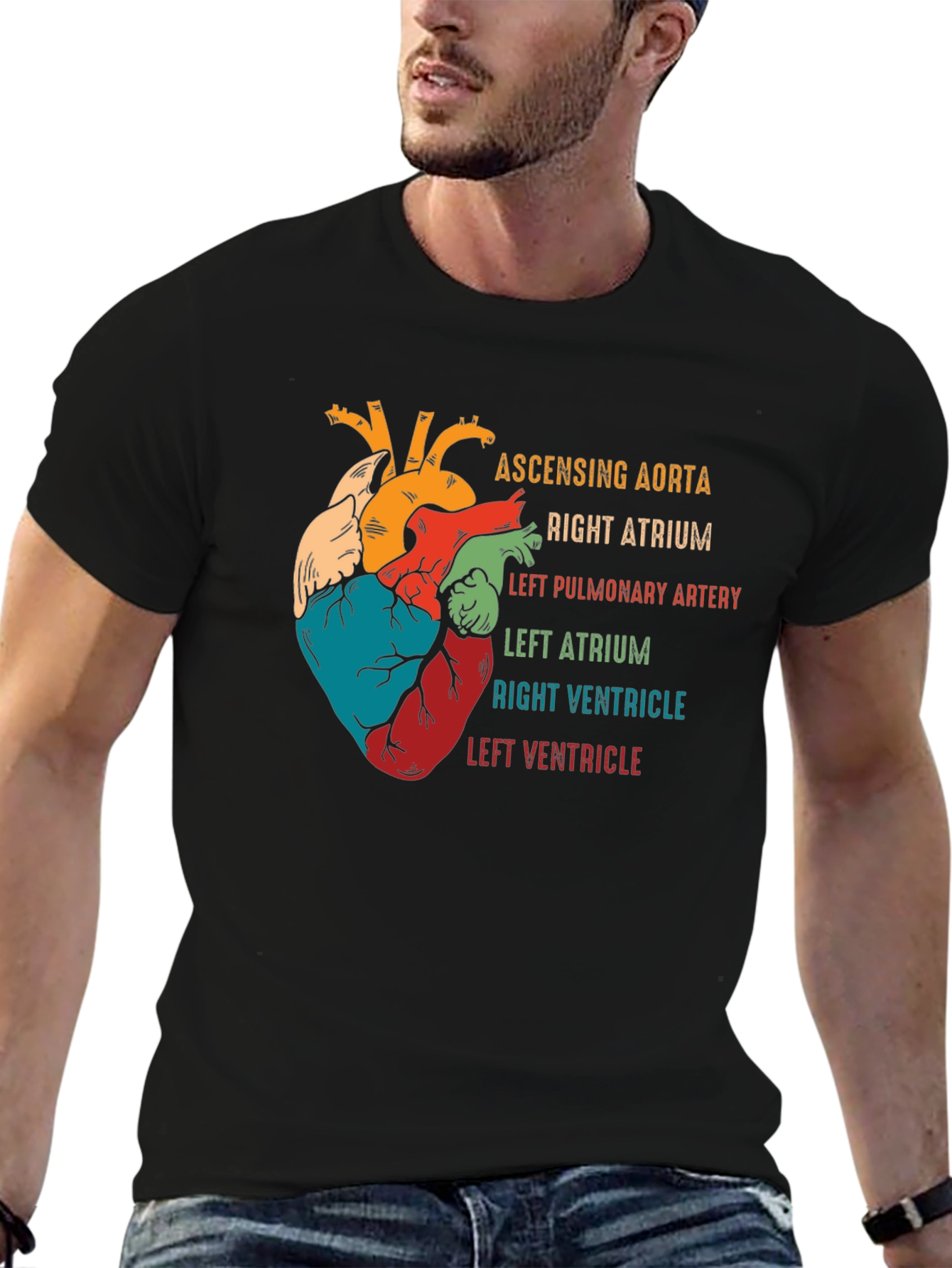 Anatomical Heart T-Shirt - Human Anatomy Graphic Tee