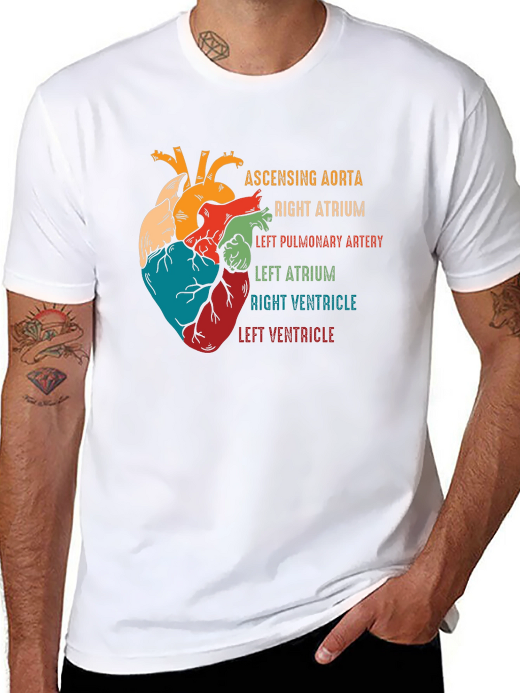 Anatomical Heart T-Shirt - Human Anatomy Graphic Tee