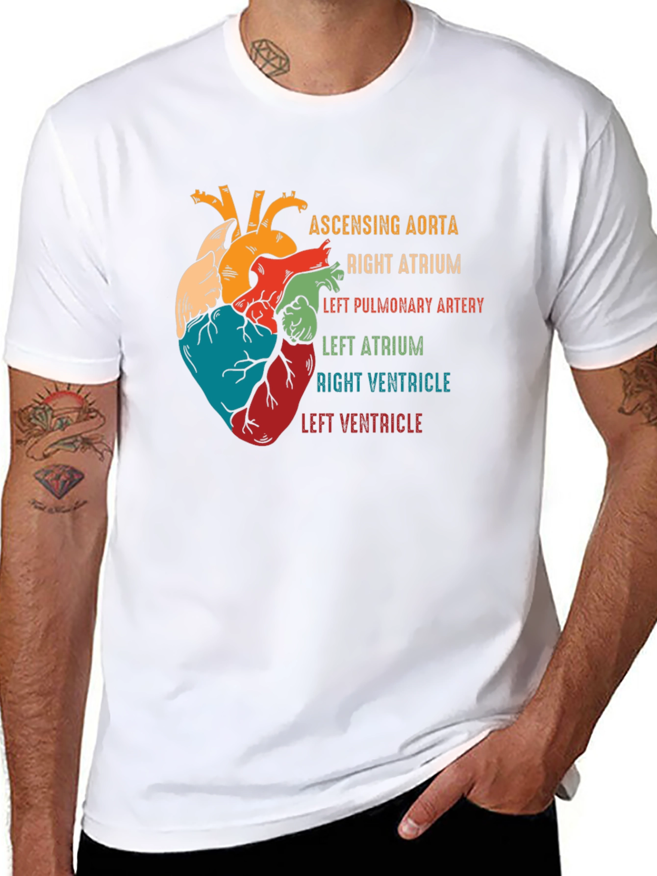Anatomical Heart T-Shirt - Human Anatomy Graphic Tee
