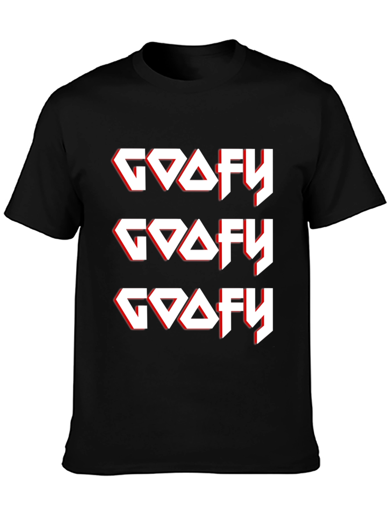 Goofy Graphic Tee - Black Cotton T-Shirt