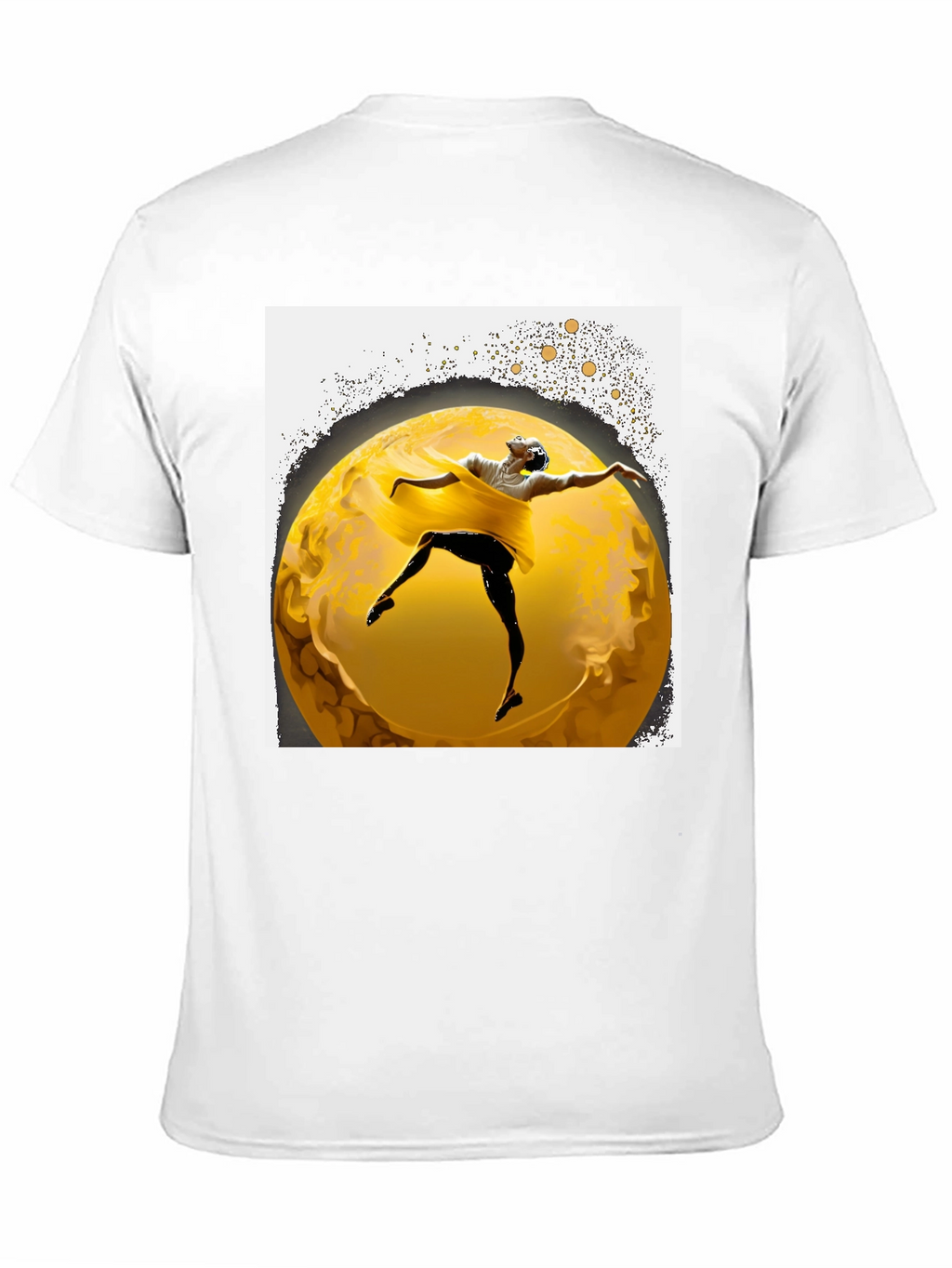 Ballerina Moon Graphic Tee - Stylish Mens Black T-Shirt