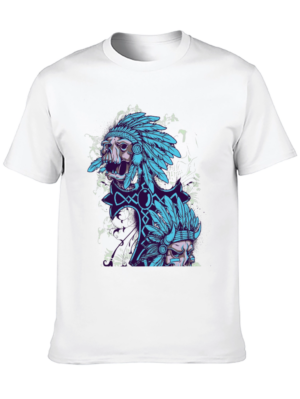 Skull Chief Graphic Tee - Black Cotton T-Shirt