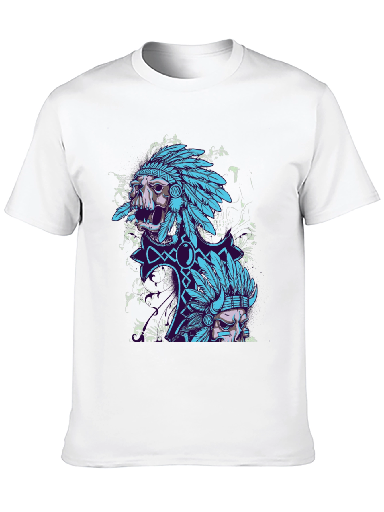 Skull Chief Graphic Tee - Black Cotton T-Shirt