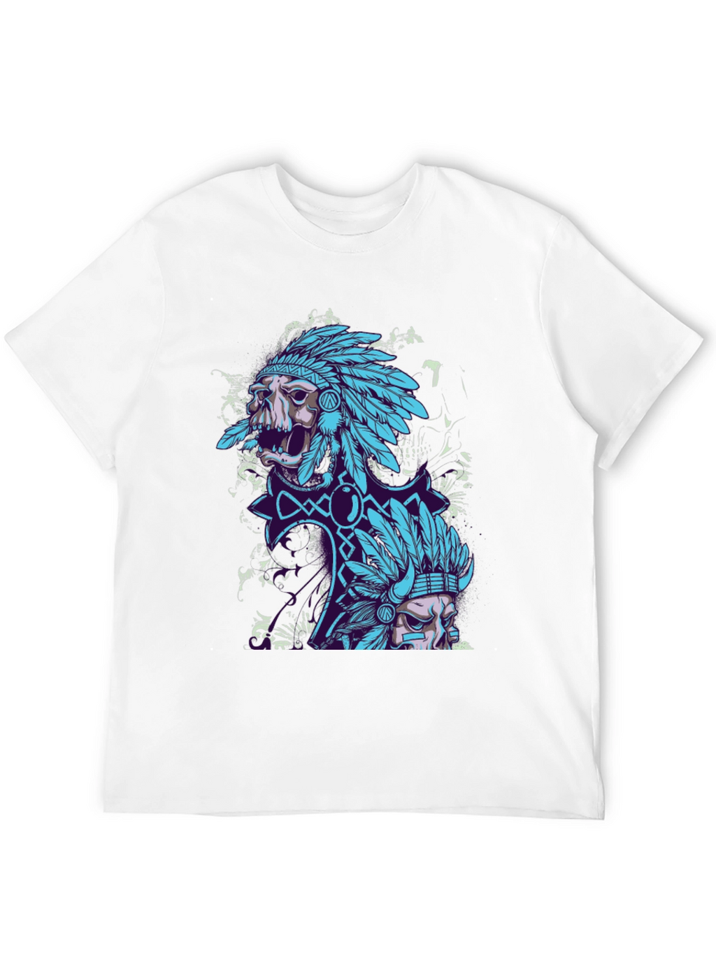 Skull Chief Graphic Tee - Black Cotton T-Shirt
