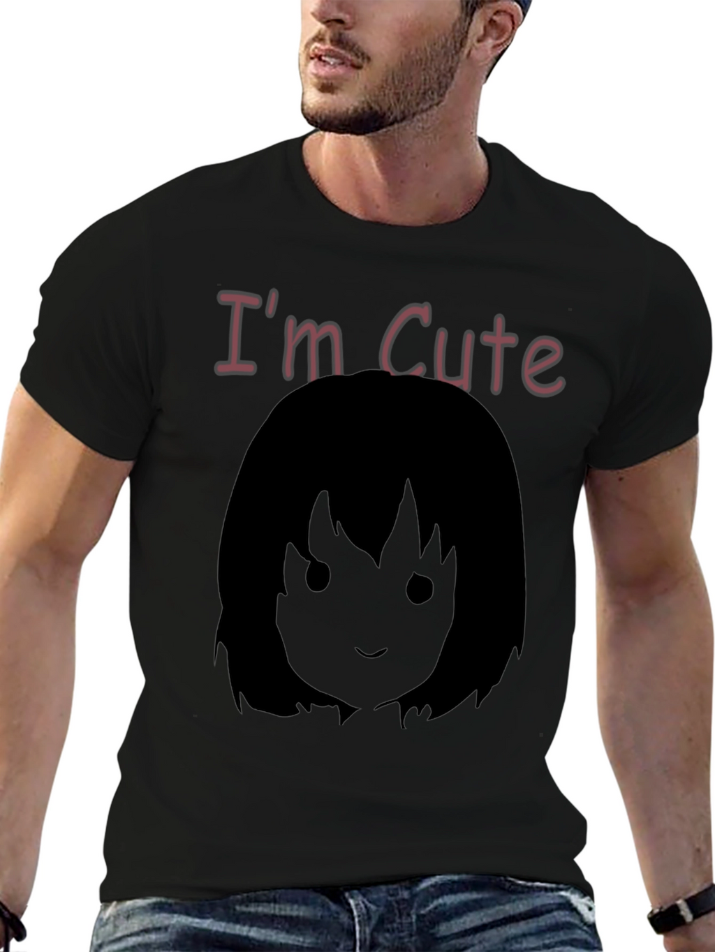 Im Cute Black Anime Graphic Tee