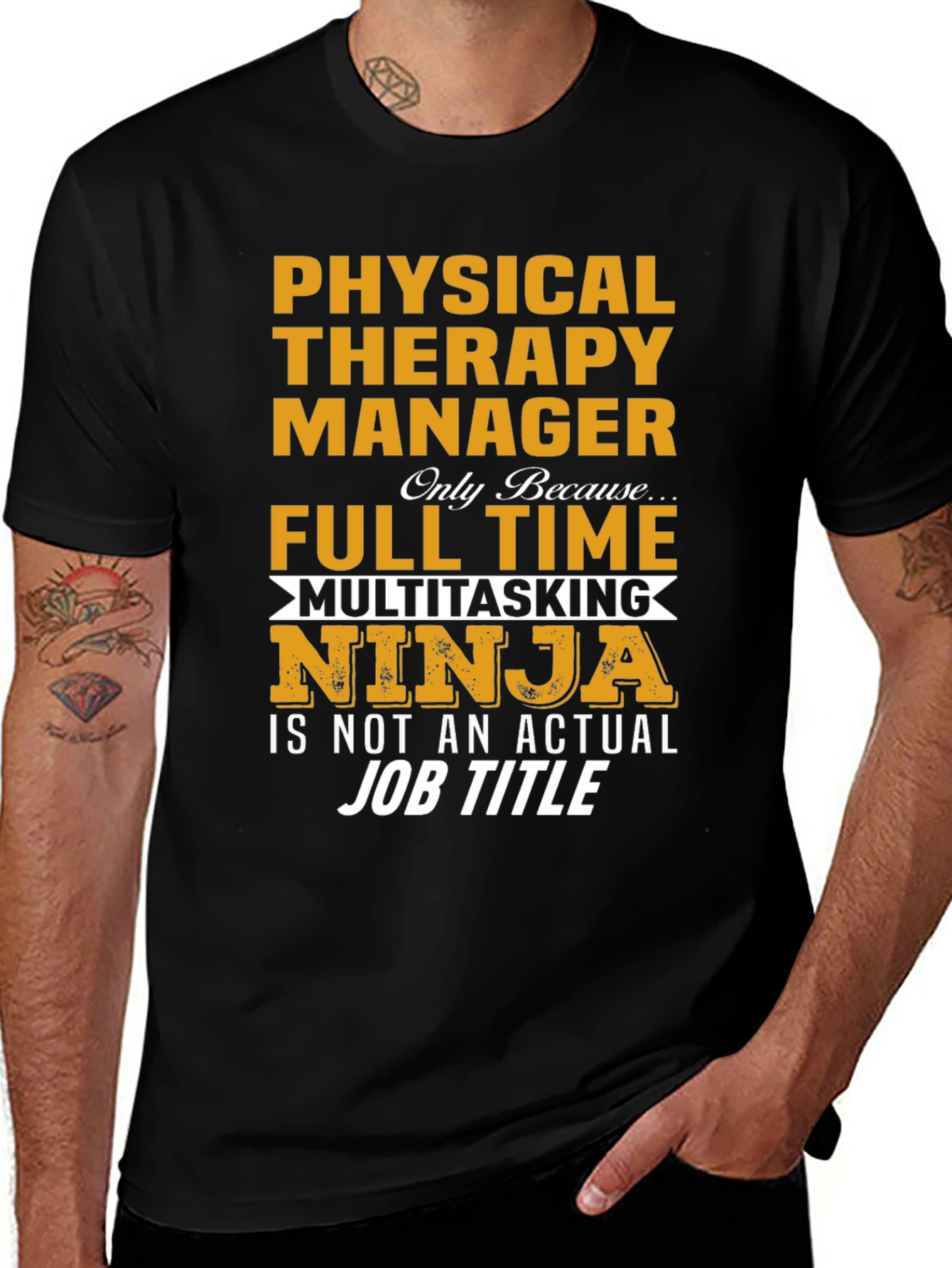 Physical Therapy Manager Full Time Ninja T-Shirt