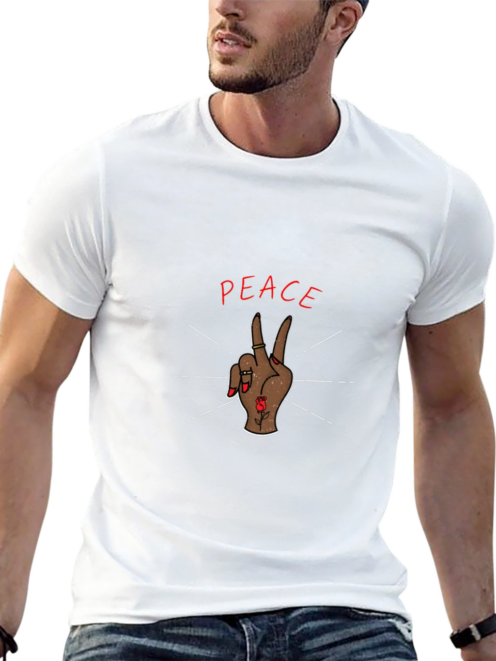 Peace Sign Graphic Tee - Stylish & Comfortable