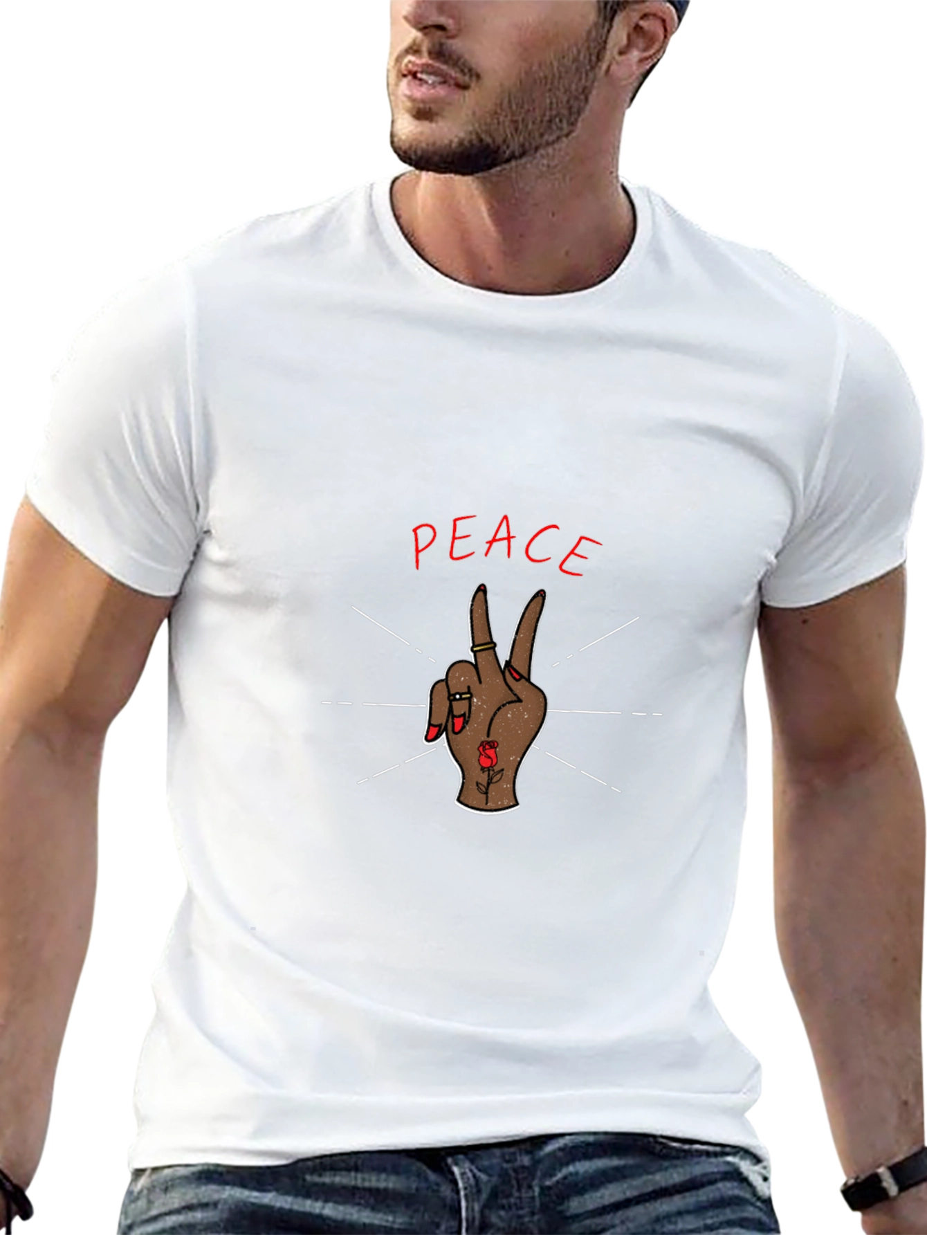 Peace Sign Graphic Tee - Stylish & Comfortable