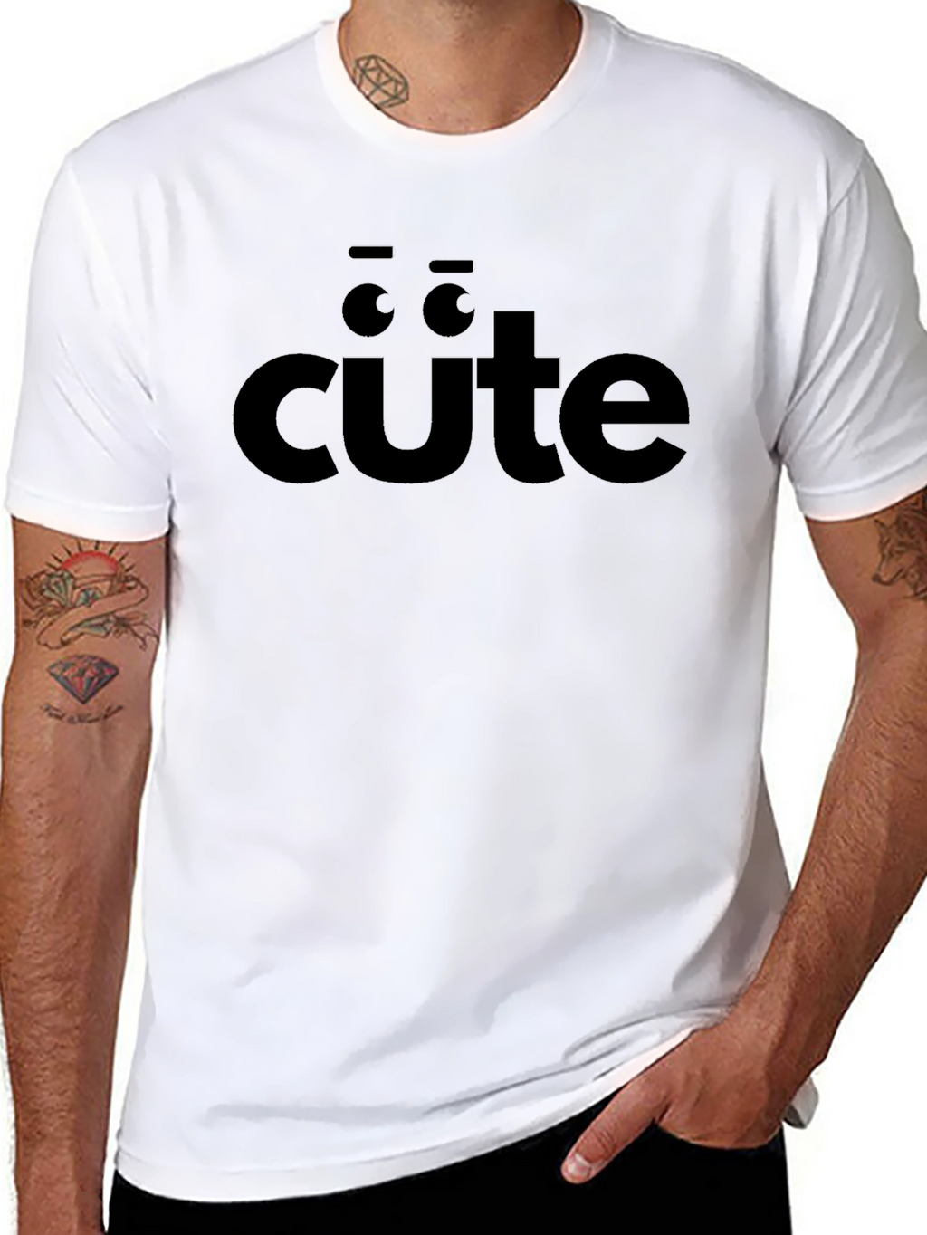 Cute Graphic Tee - Trendy Black T-Shirt