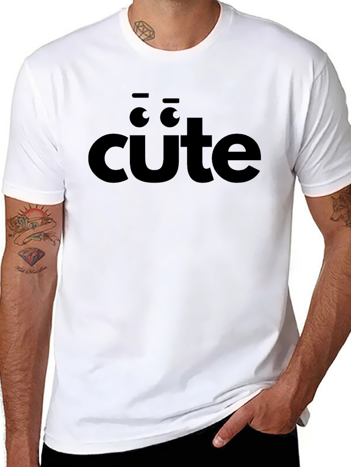 Cute Graphic Tee - Trendy Black T-Shirt