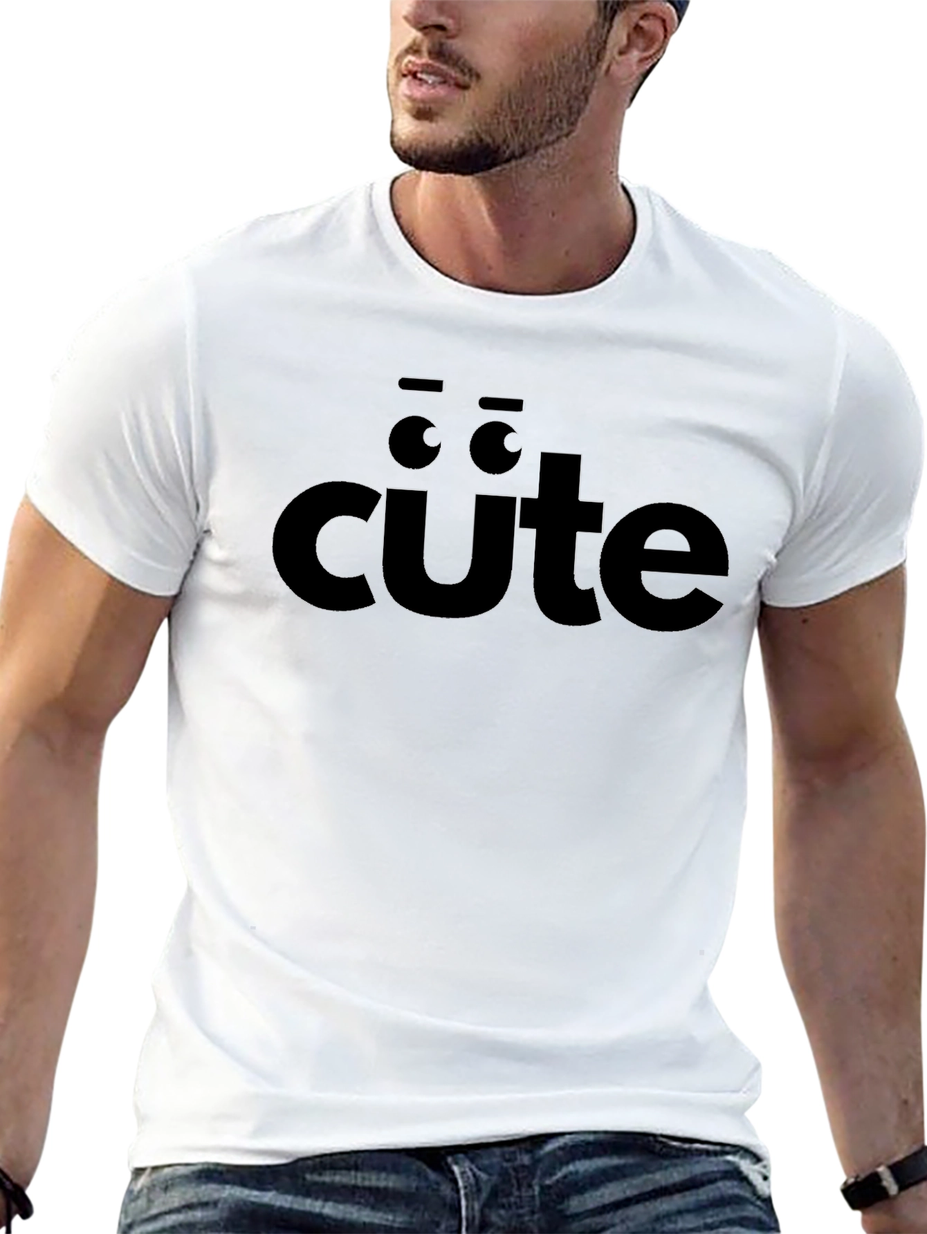 Cute Graphic Tee - Trendy Black T-Shirt