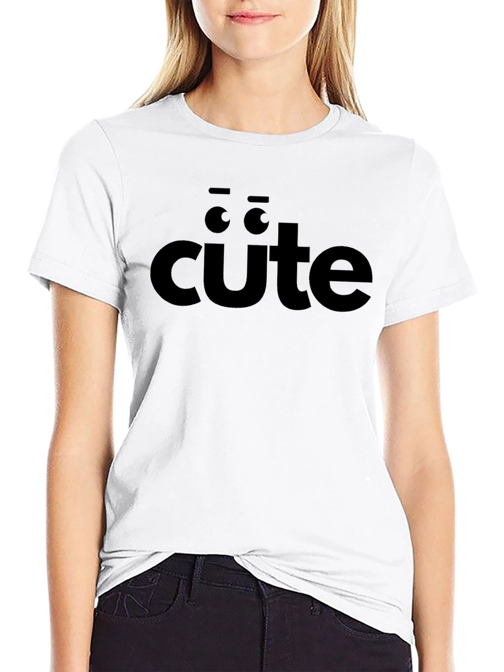 Cute Graphic Tee - Trendy Black T-Shirt