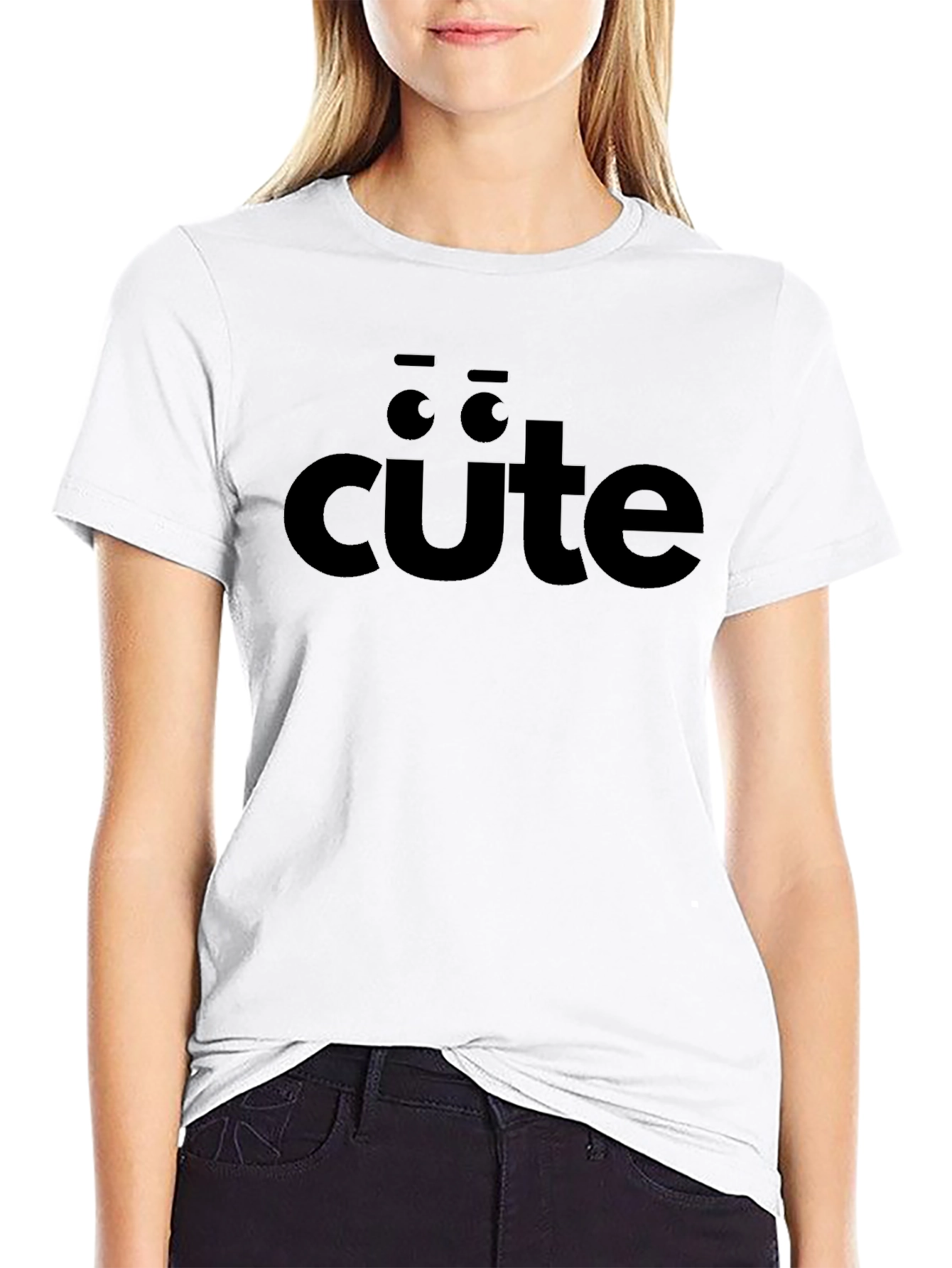 Cute Graphic Tee - Trendy Black T-Shirt