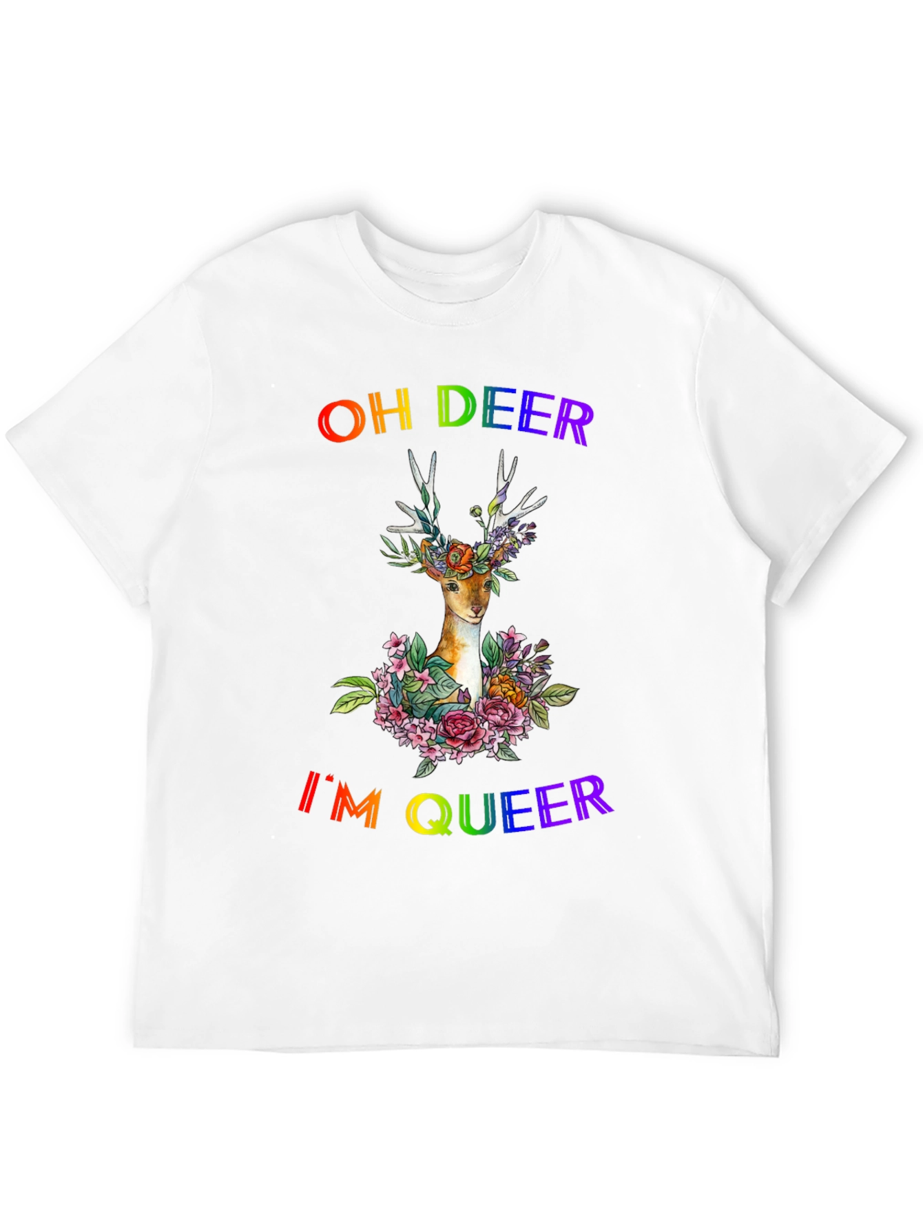 Oh Deer Im Queer Pride T-Shirt