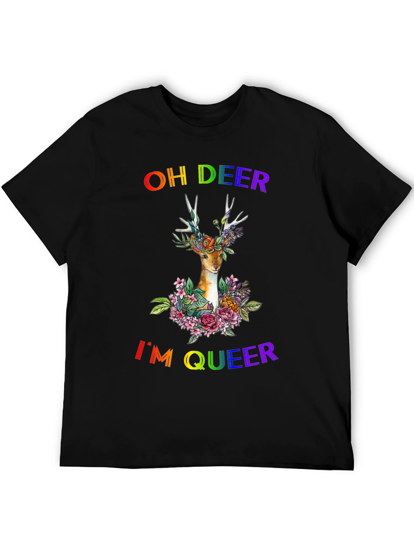 Oh Deer Im Queer Pride T-Shirt