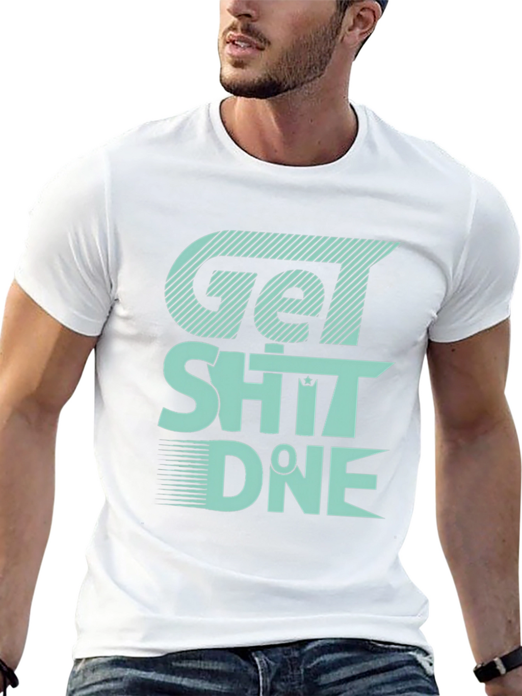 Get Sh*t Done Graphic Tee - Black Cotton T-Shirt