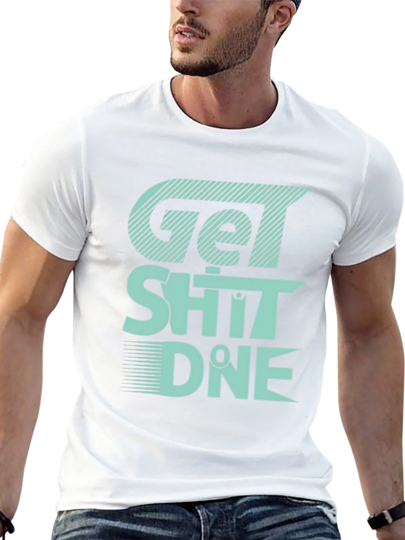 Get Sh*t Done Graphic Tee - Black Cotton T-Shirt