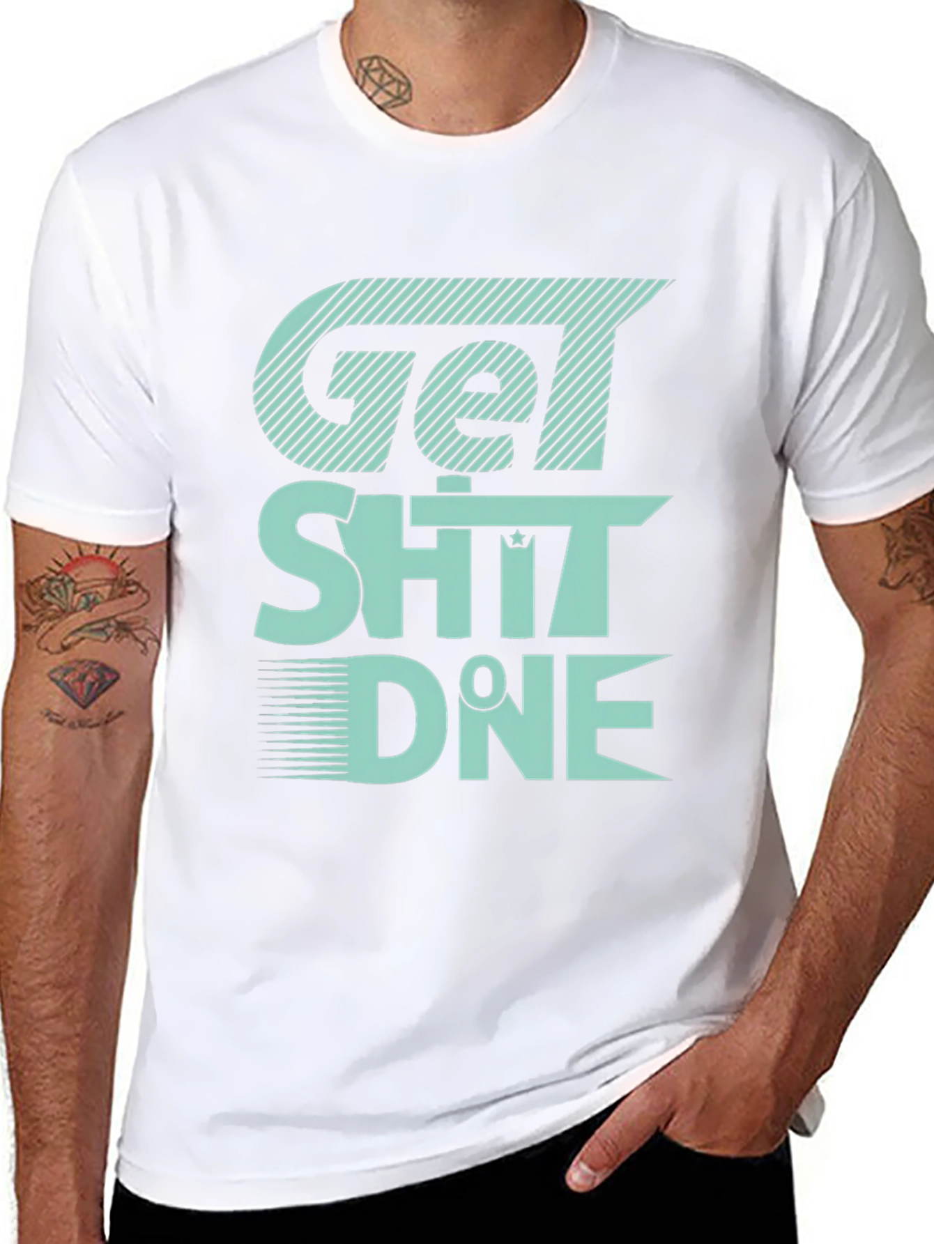 Get Sh*t Done Graphic Tee - Black Cotton T-Shirt