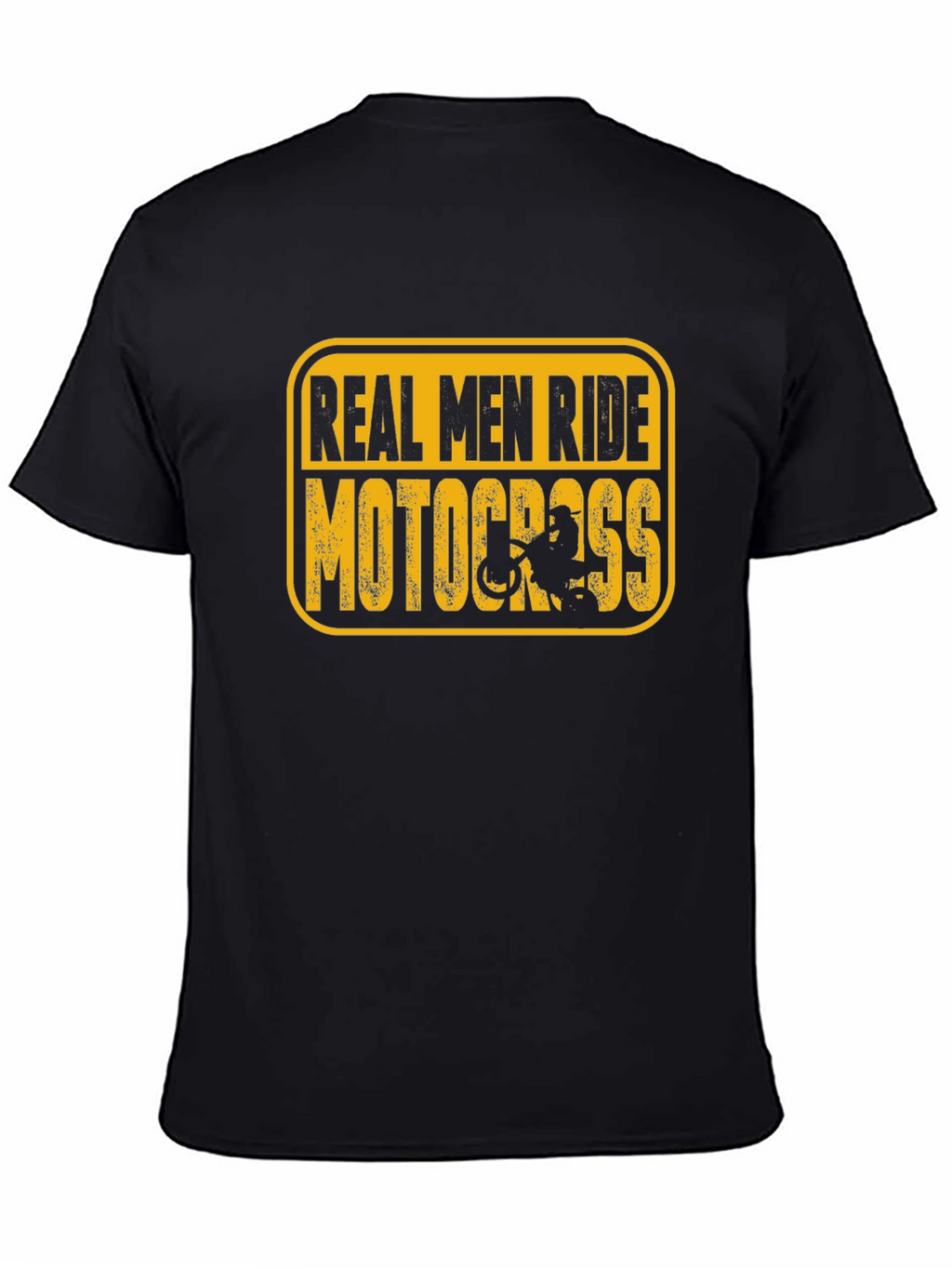 Real Men Ride Motocross Black T-Shirt