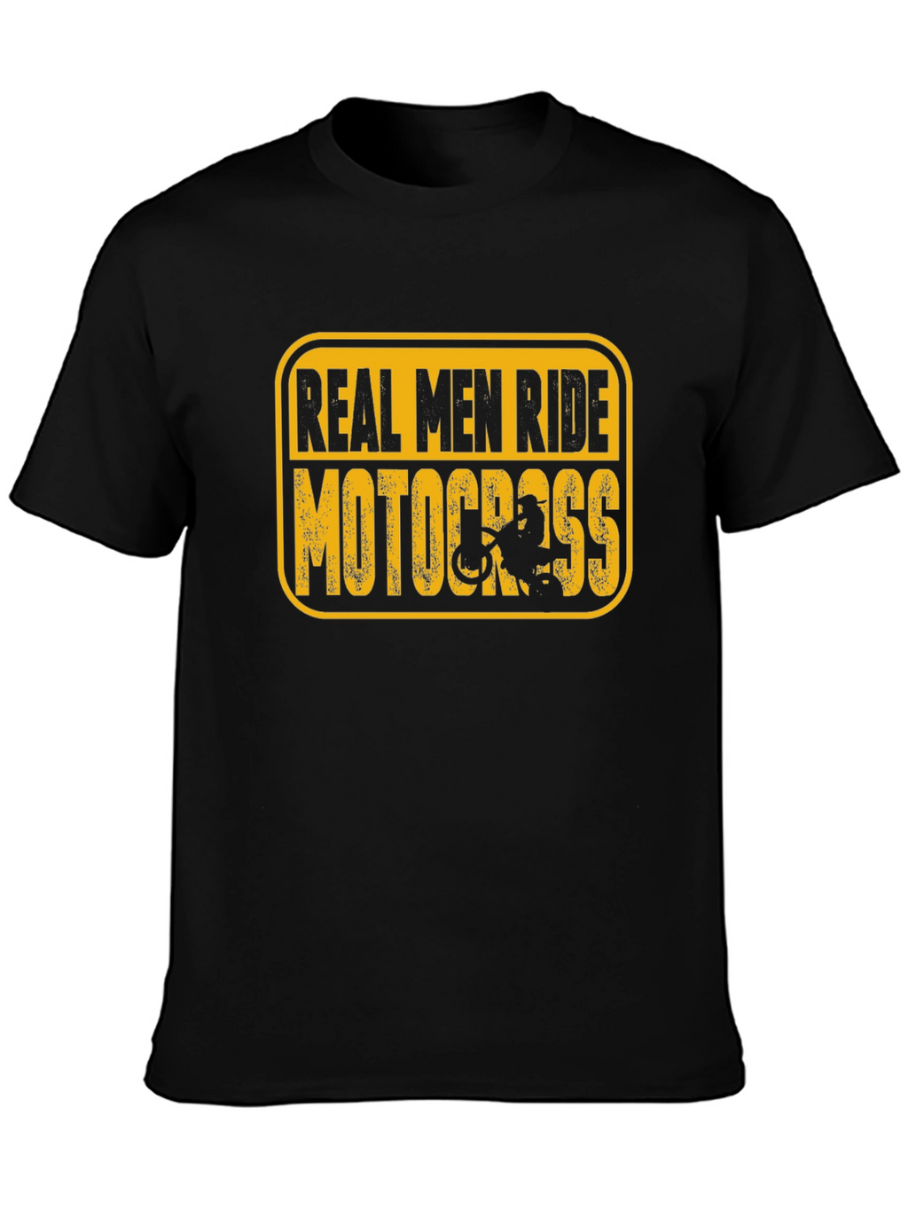 Real Men Ride Motocross Black T-Shirt
