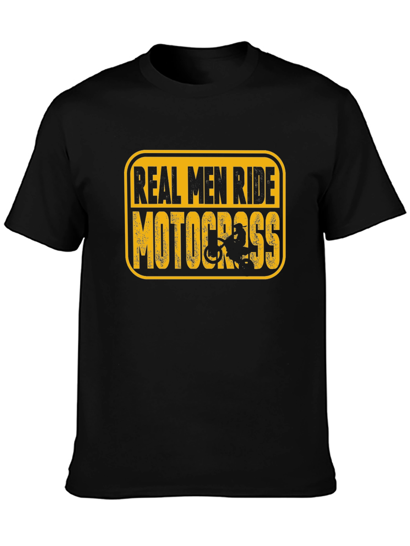 Real Men Ride Motocross Black T-Shirt