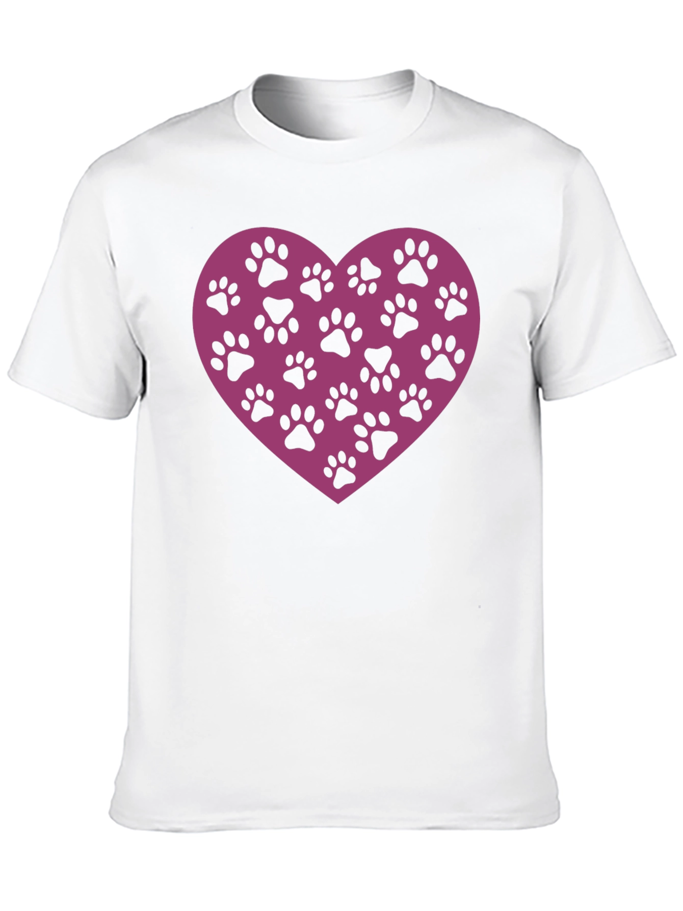 Paw Print Heart T-Shirt - Love Your Pet!