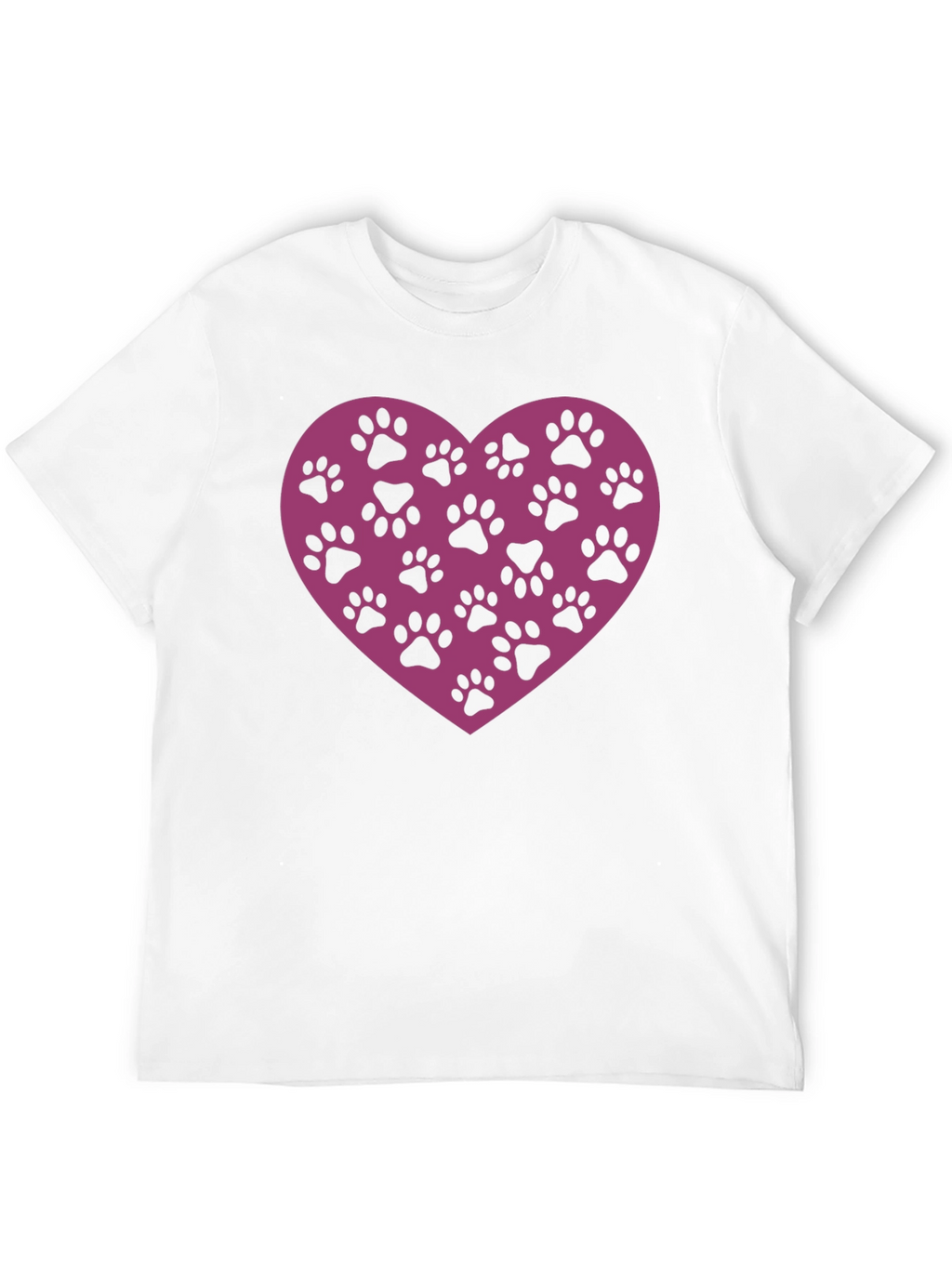 Paw Print Heart T-Shirt - Love Your Pet!