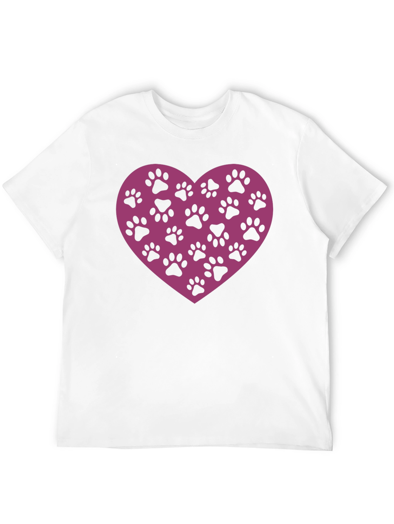 Paw Print Heart T-Shirt - Love Your Pet!