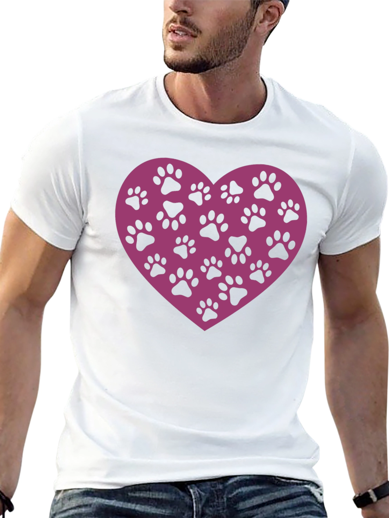 Paw Print Heart T-Shirt - Love Your Pet!