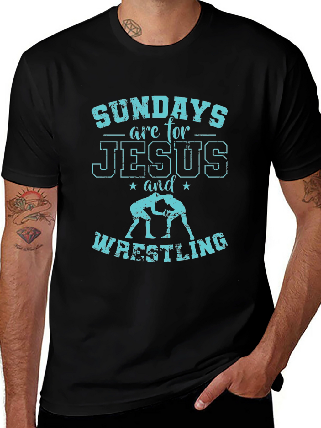 Sundays are for Jesus and Wrestling Tee
