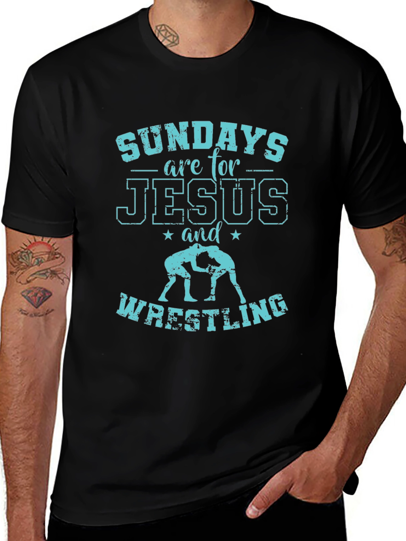 Sundays are for Jesus and Wrestling Tee