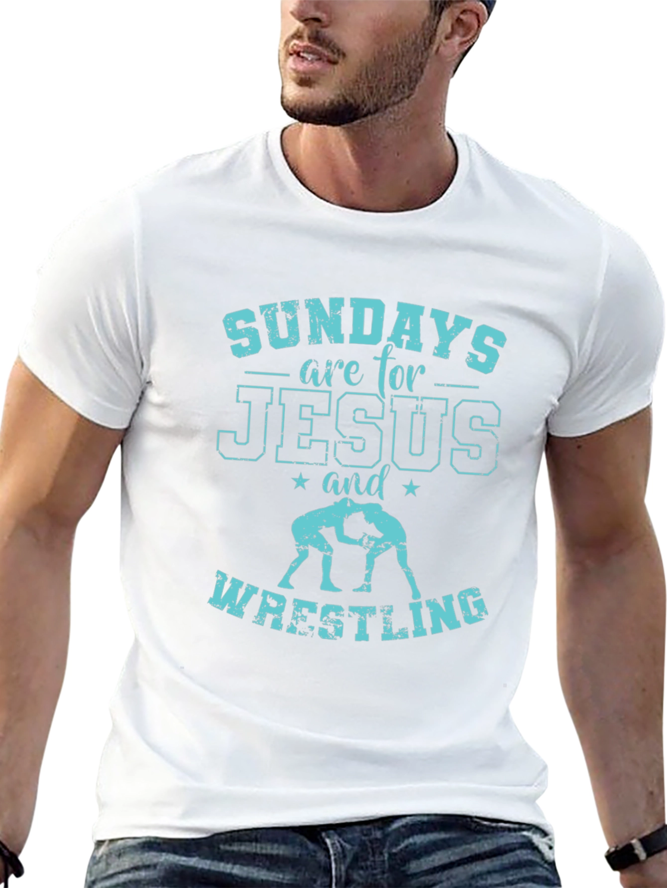 Sundays are for Jesus and Wrestling Tee