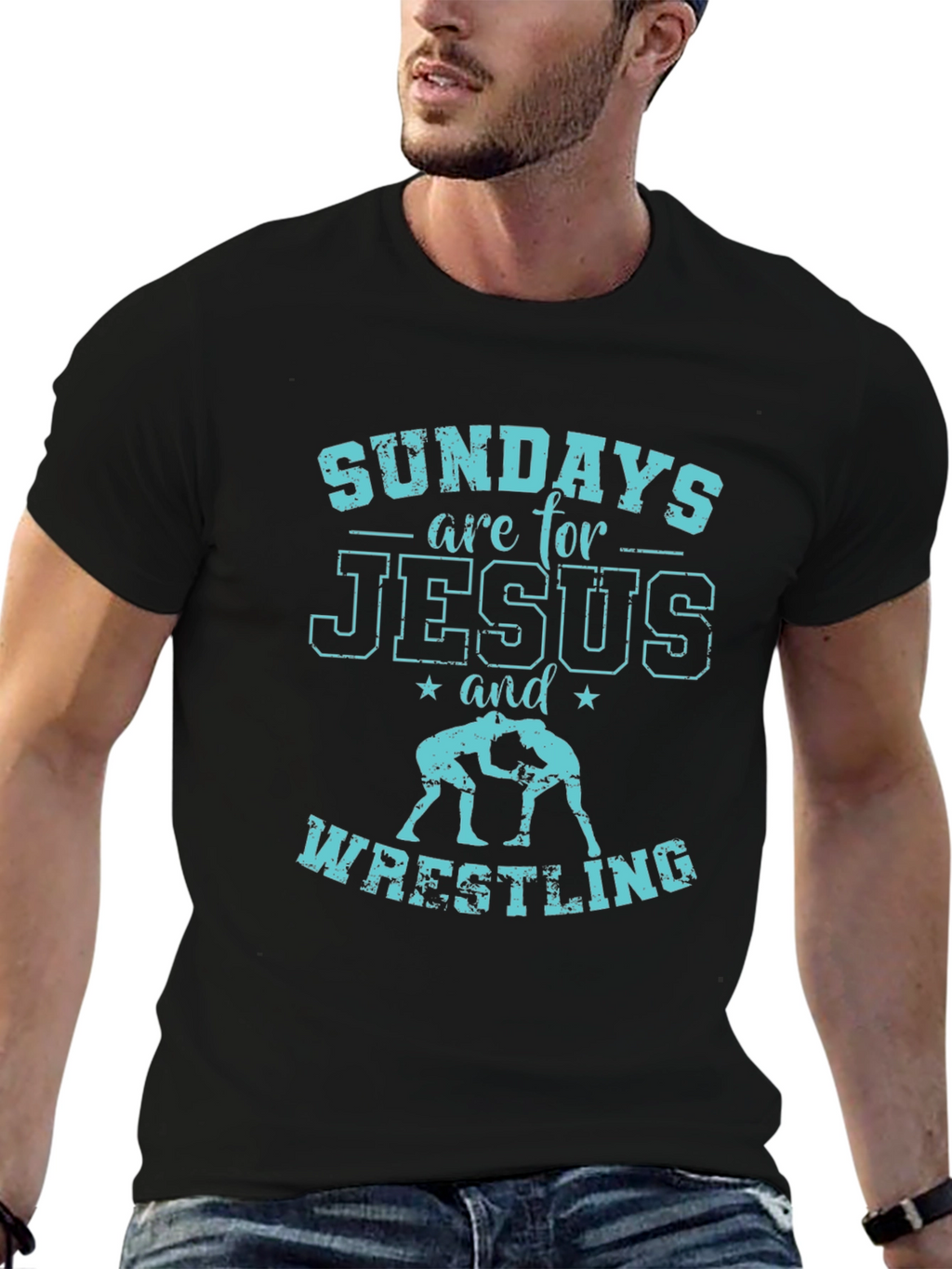 Sundays are for Jesus and Wrestling Tee