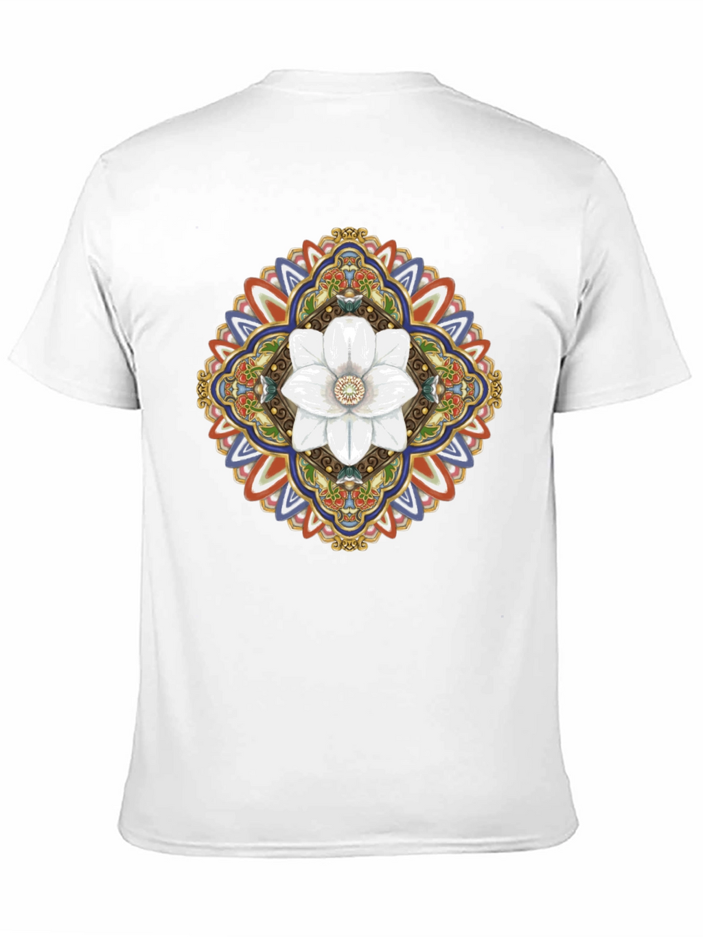 Floral Mandala Graphic T-Shirt - Black