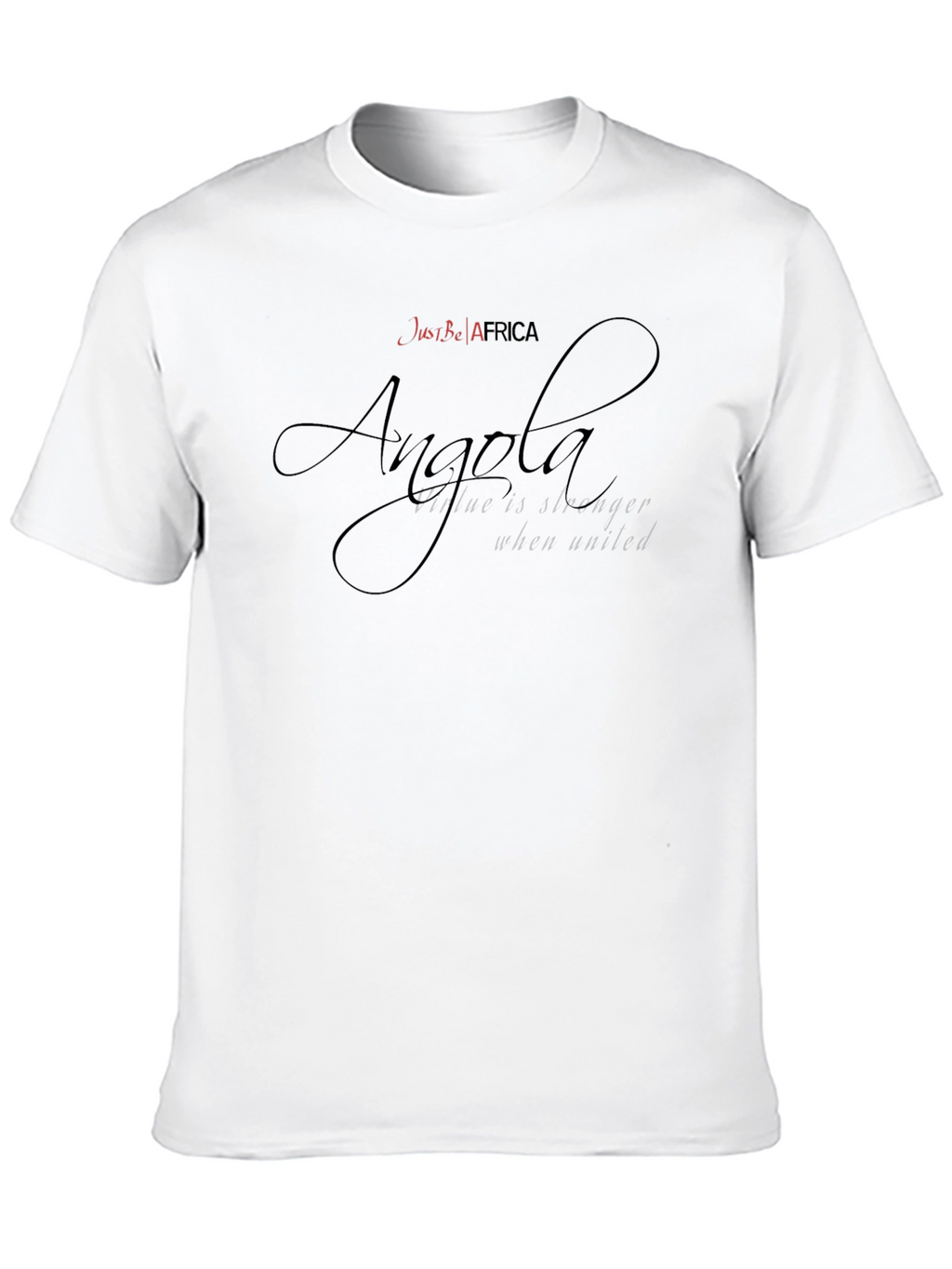 Just Be Africa Angola Tee - Stylish Black T-Shirt