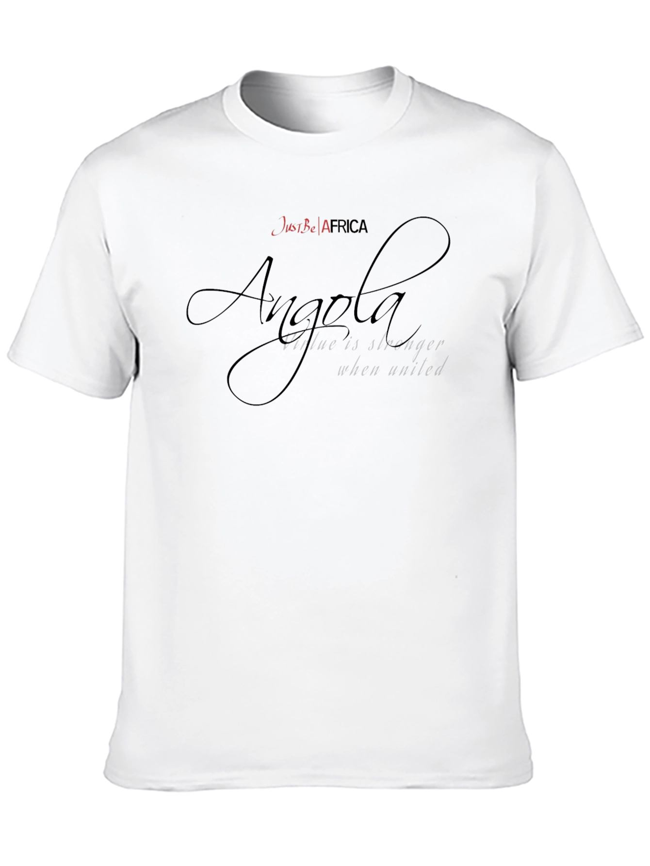 Just Be Africa Angola Tee - Stylish Black T-Shirt