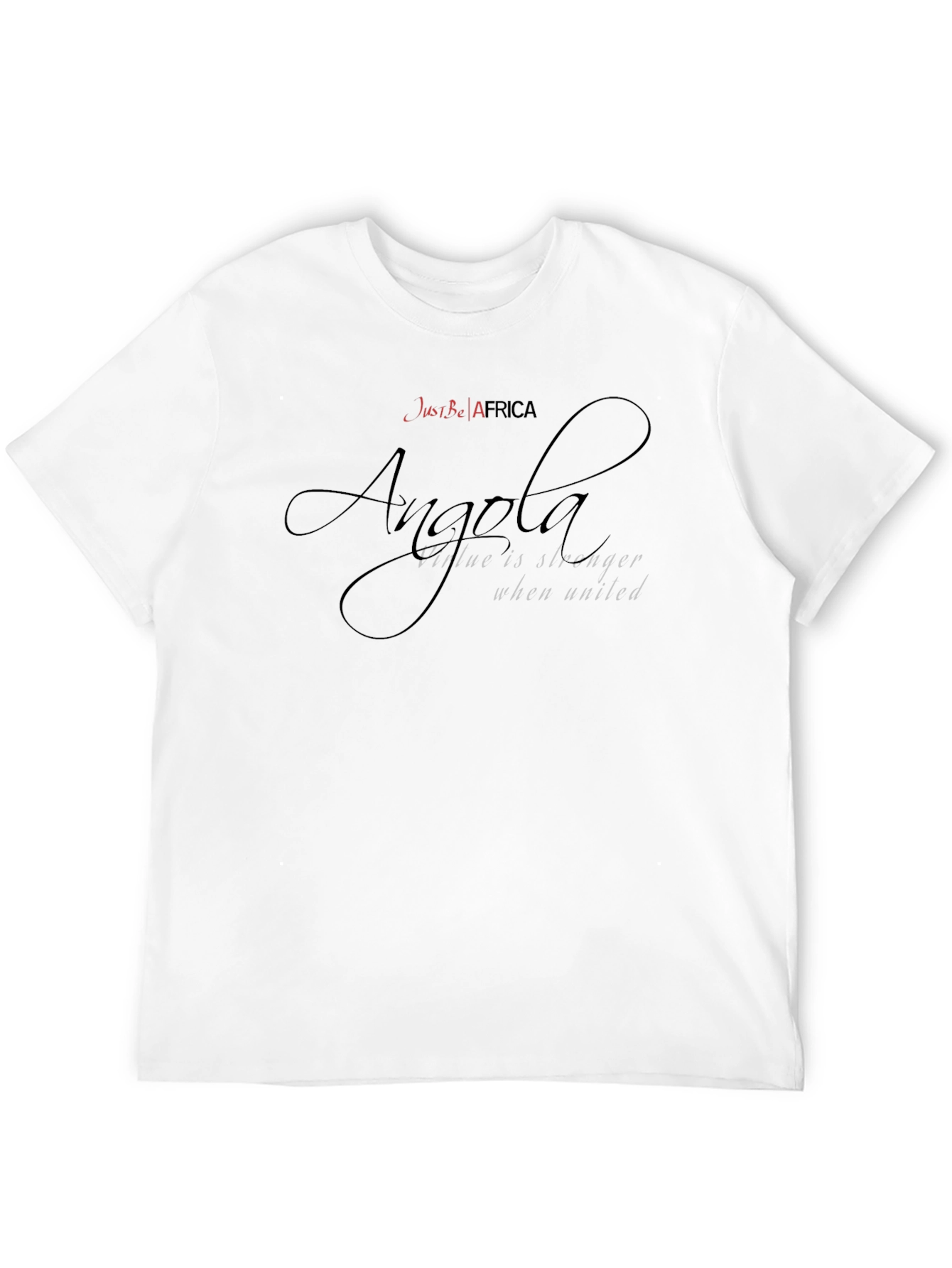 Just Be Africa Angola Tee - Stylish Black T-Shirt