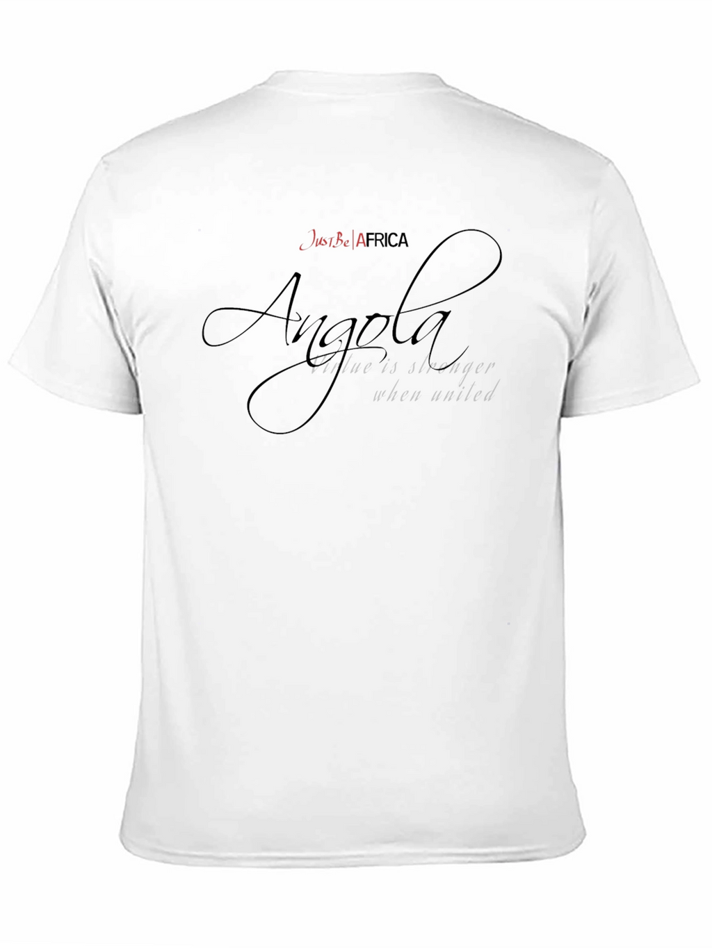 Just Be Africa Angola Tee - Stylish Black T-Shirt