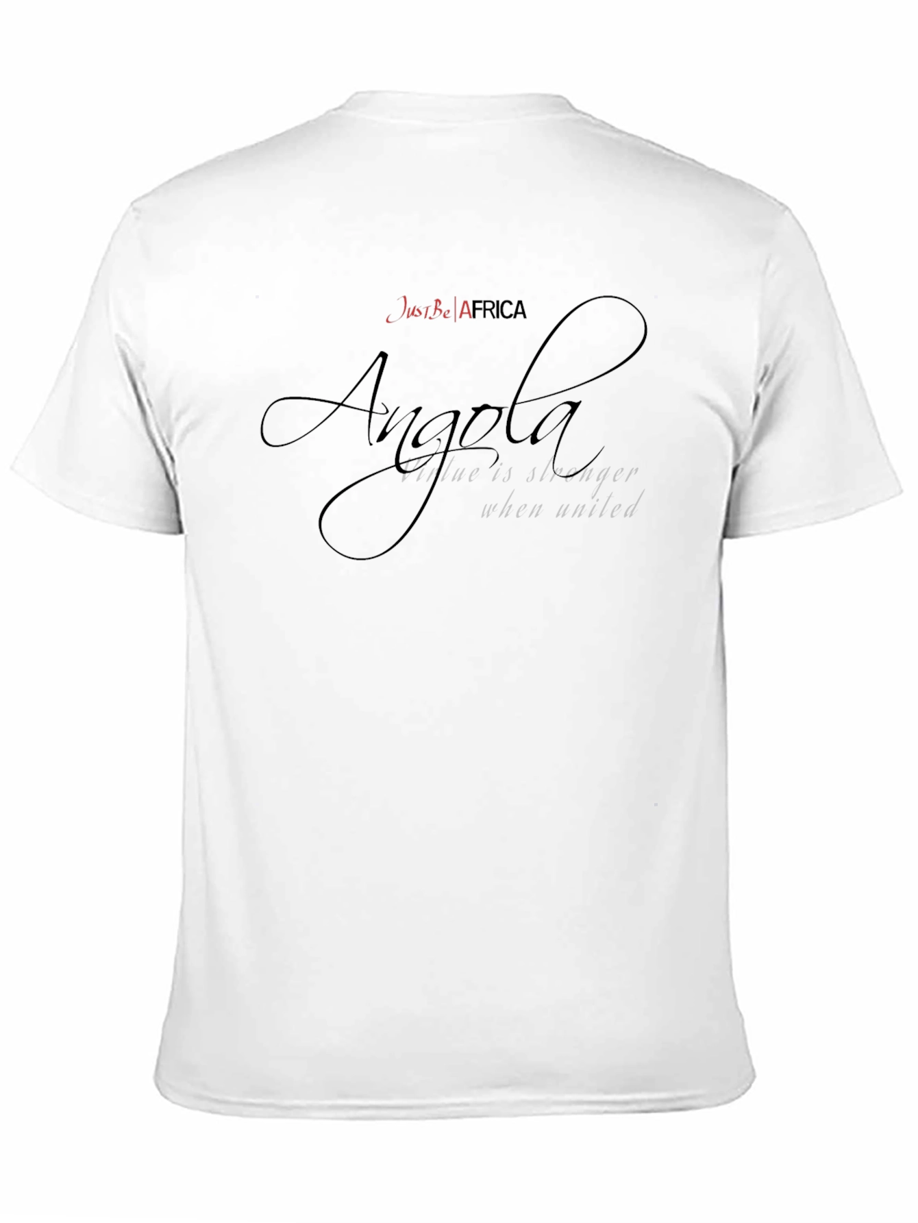 Just Be Africa Angola Tee - Stylish Black T-Shirt