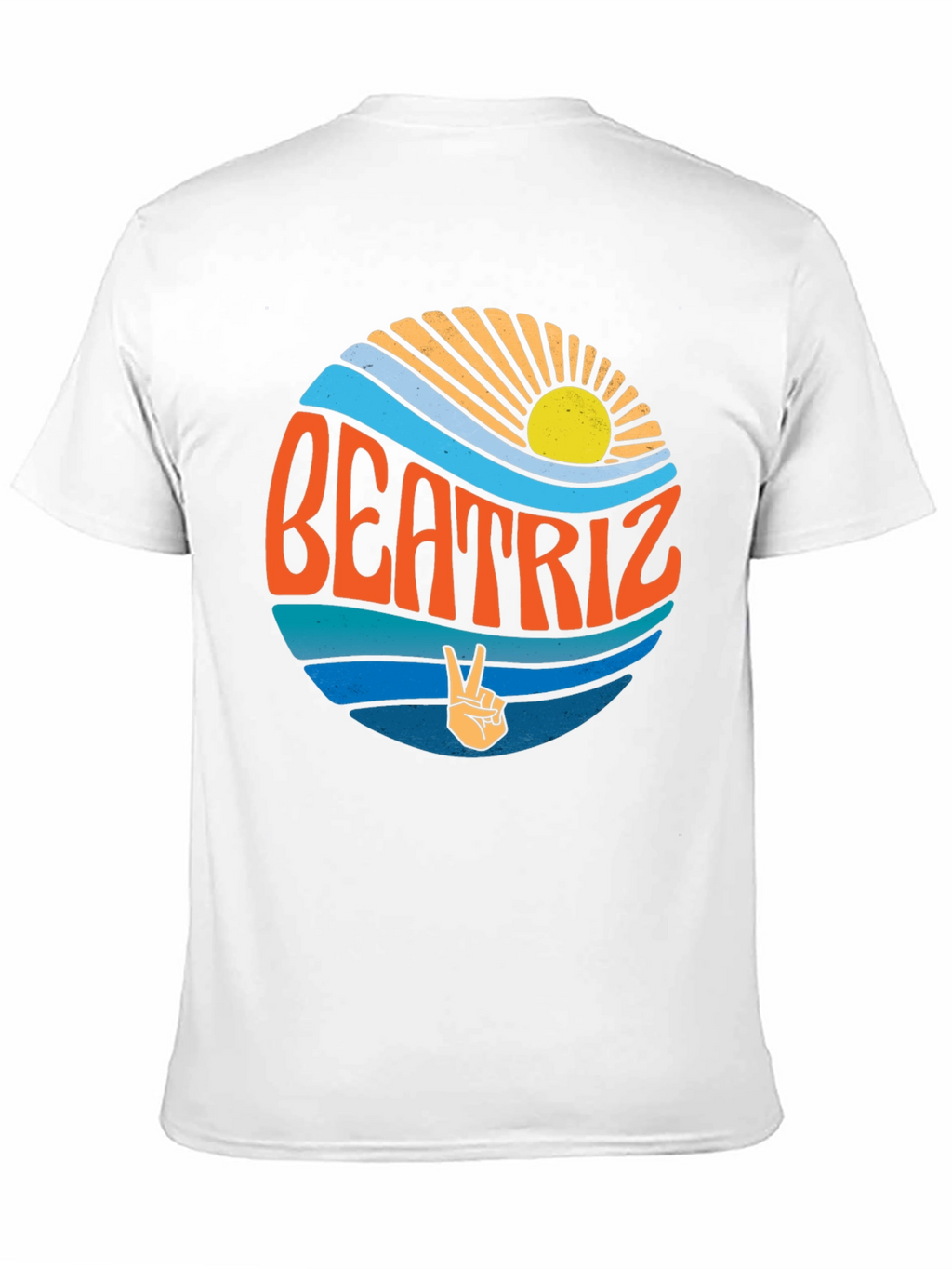 Beatriz Retro T-Shirt - Peace Sign Design