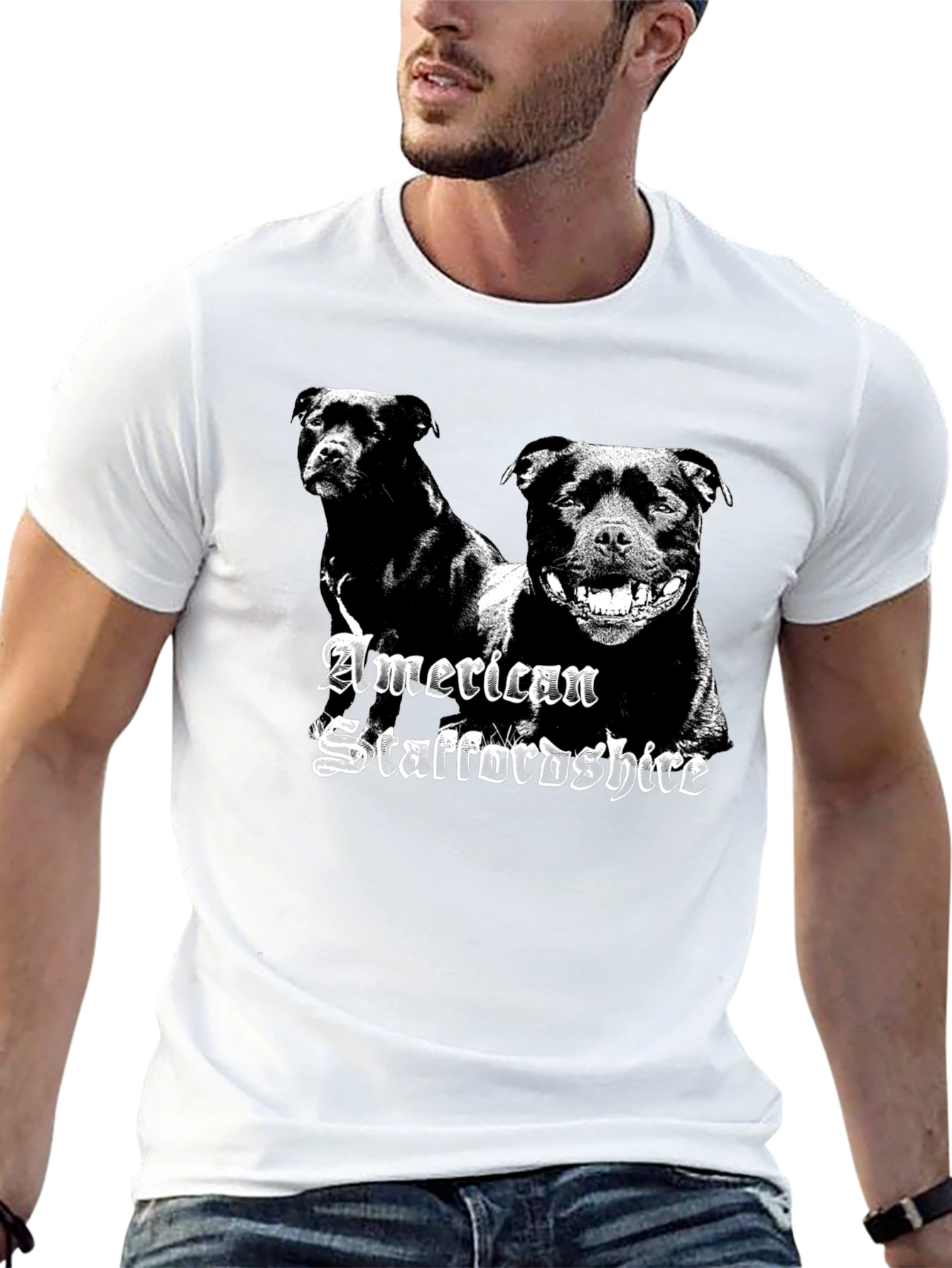 American Staffordshire Black T-Shirt