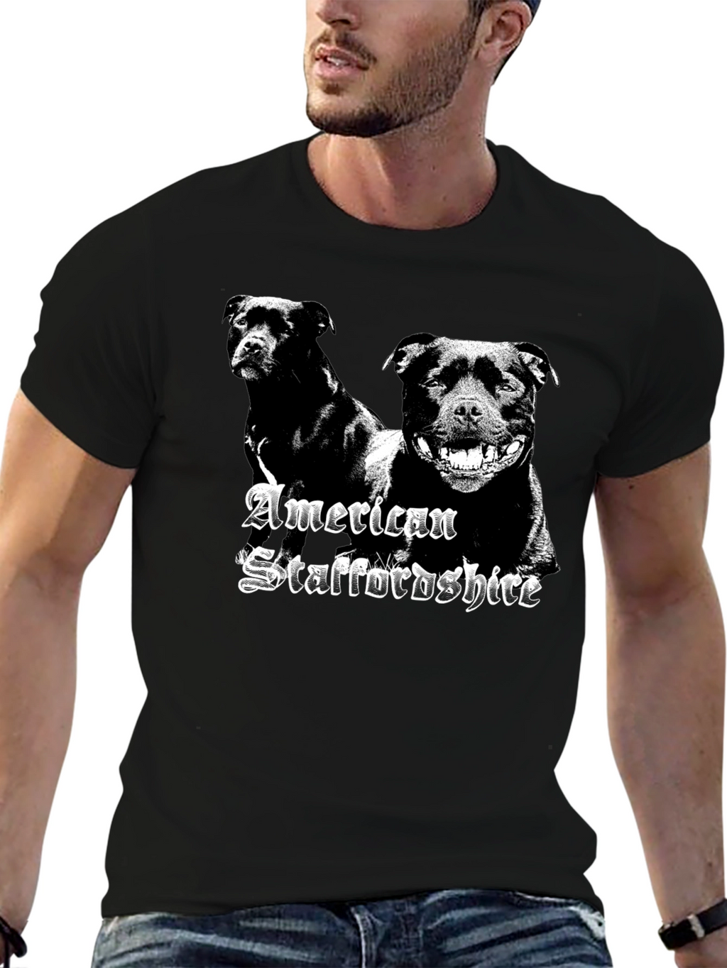 American Staffordshire Black T-Shirt