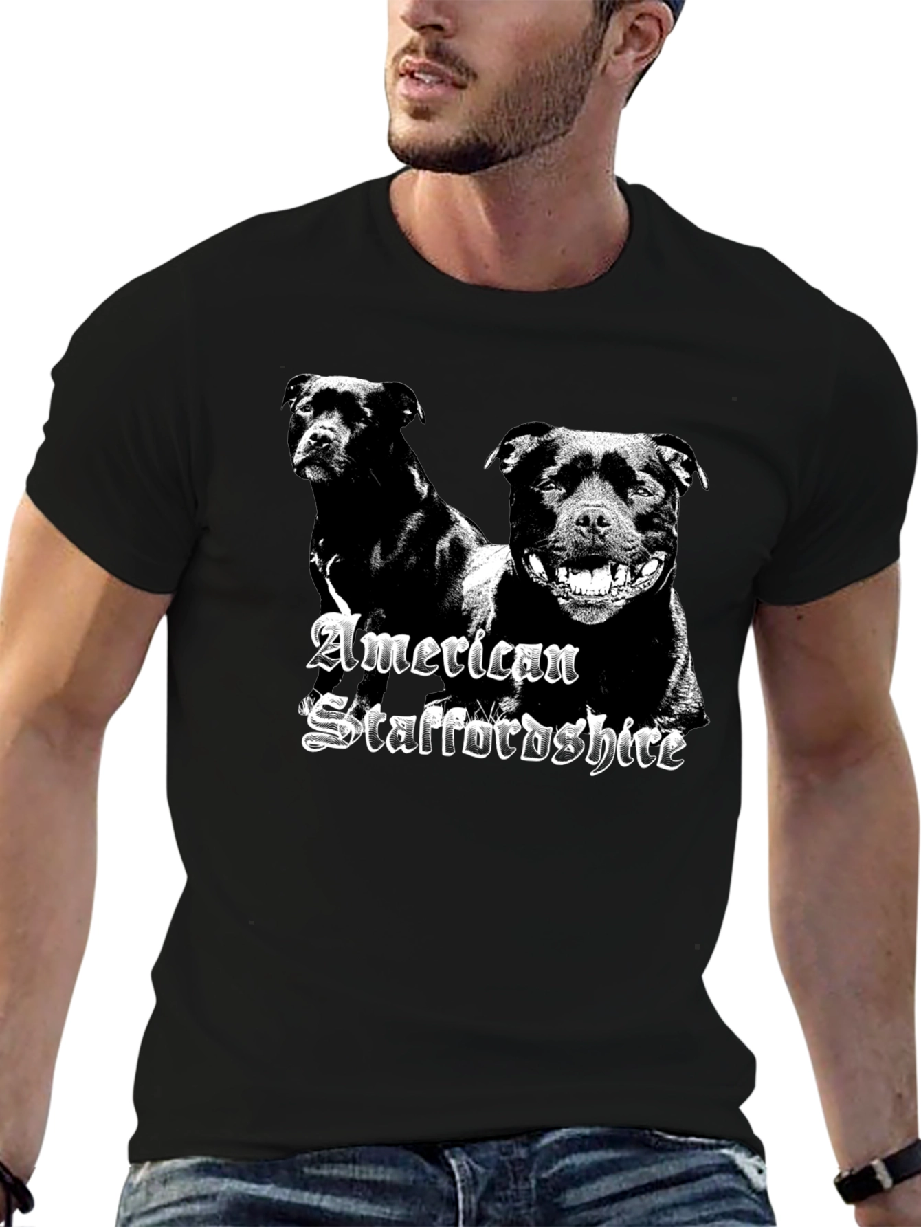 American Staffordshire Black T-Shirt