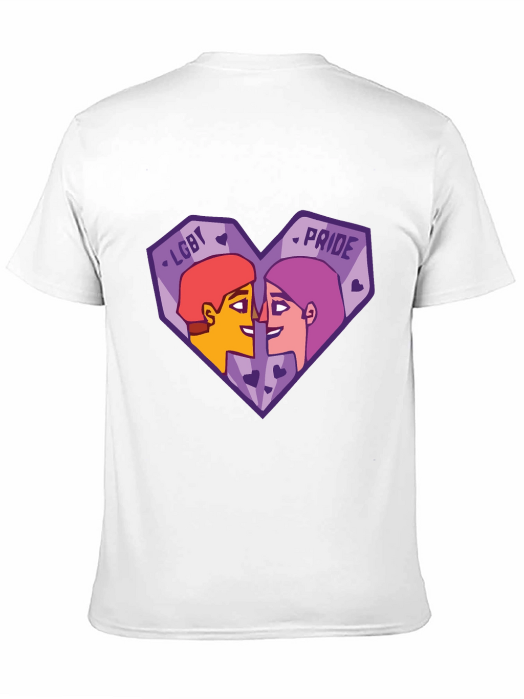 LGBT Pride Heart Graphic Tee - Black