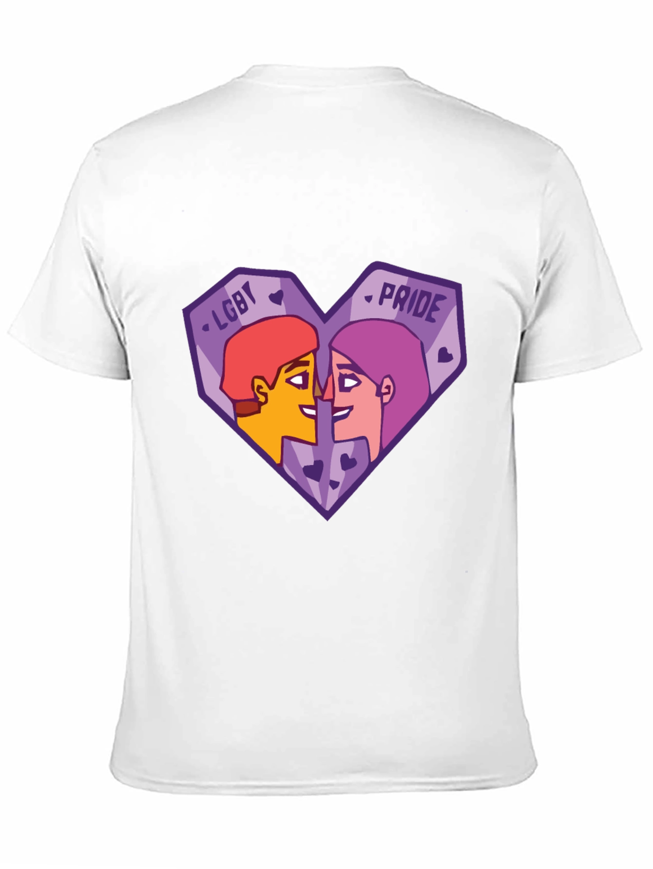 LGBT Pride Heart Graphic Tee - Black