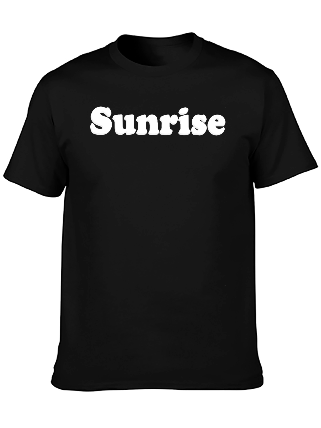 Sunrise Graphic Tee - Classic Black Cotton T-Shirt