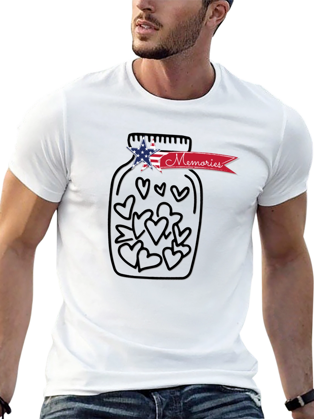 Memories Heart Jar Graphic T-Shirt